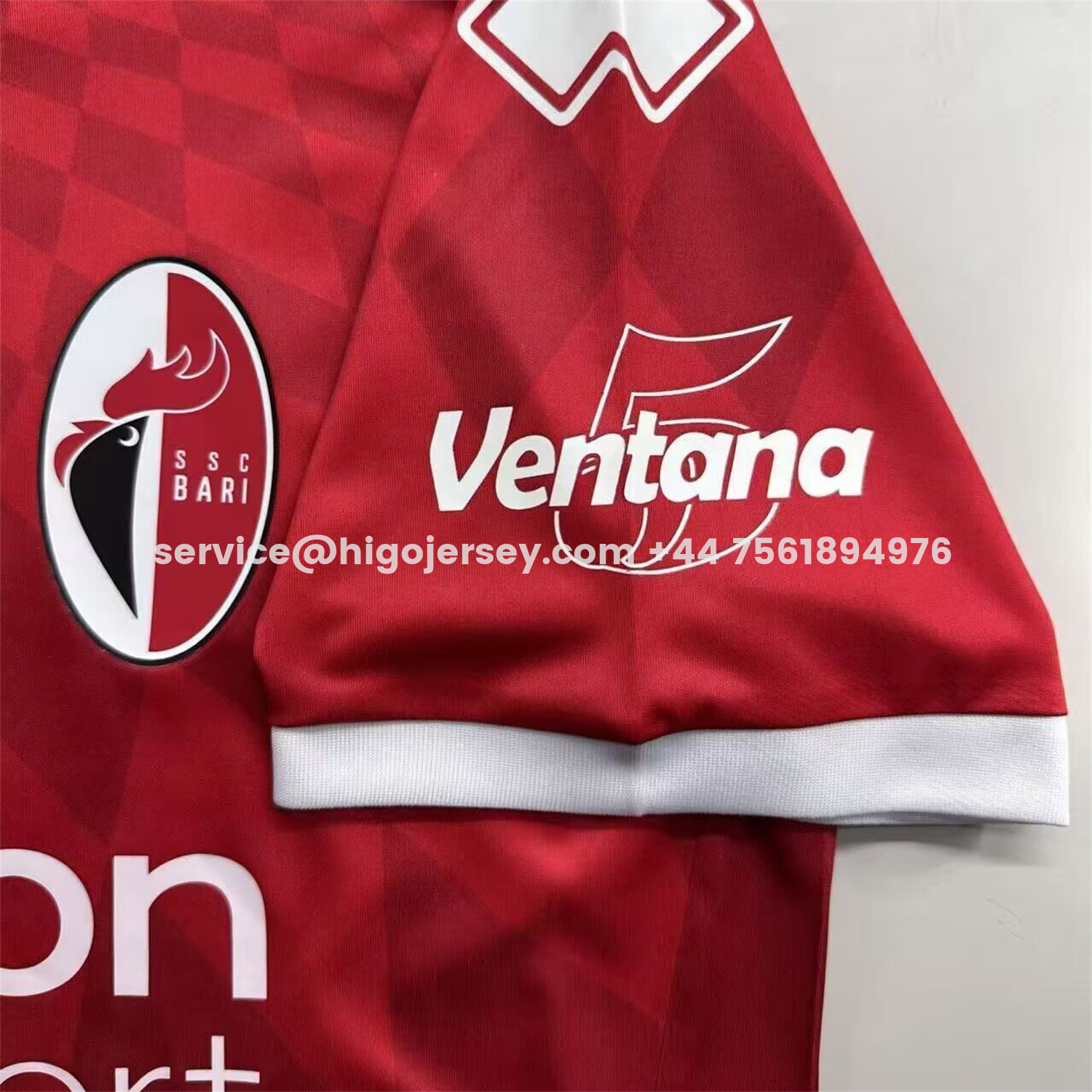 Higojerseys-SSC Bari 25-26 Away Red Jersey - Fans Version
