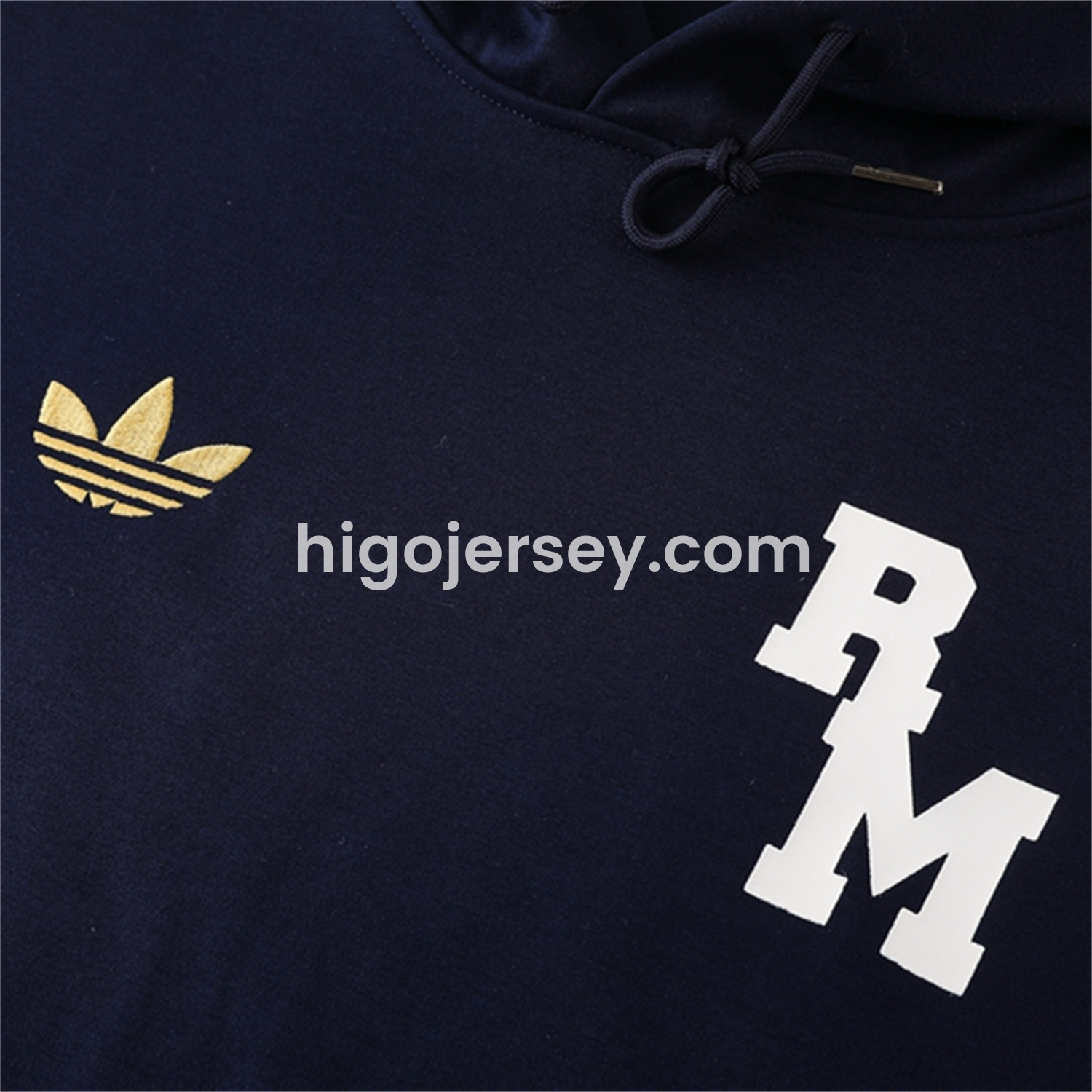 Higojerseys-Real Madrid 25-26 Originals Varsity Hoodie Set - Deep Blue Hoodie and Pants
