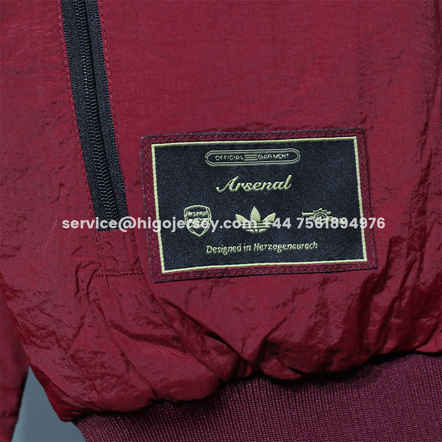 Higojerseys-Arsenal 25-26 Double Sided Reversible Windbreaker - Black & Red