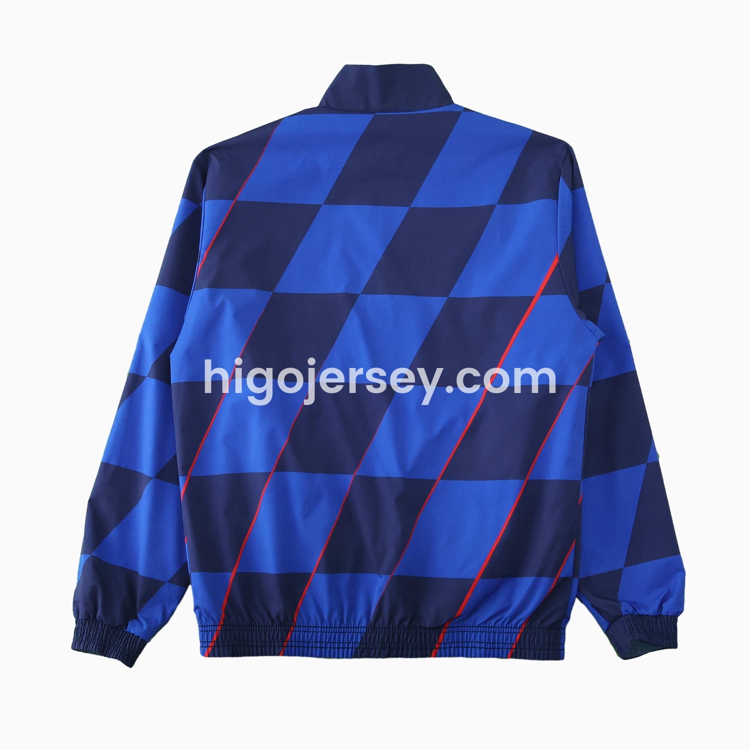 Higojerseys-Croatia 24-25 Away Style Double Sided Reversible Windbreaker - Blue