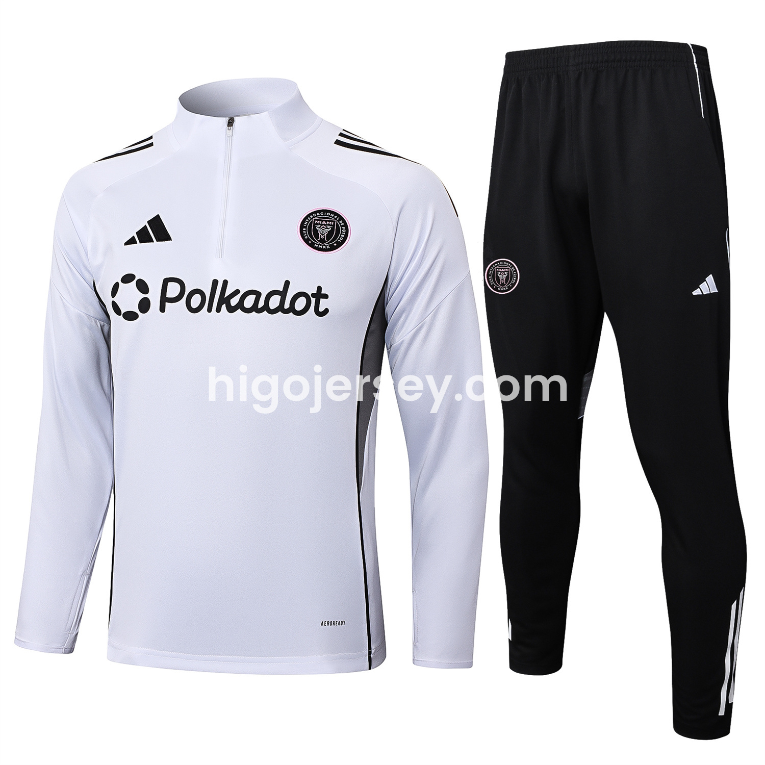 Higojerseys-INT M.A.M 25-26 Long Sleeves Training Set - White Top & Black Pants