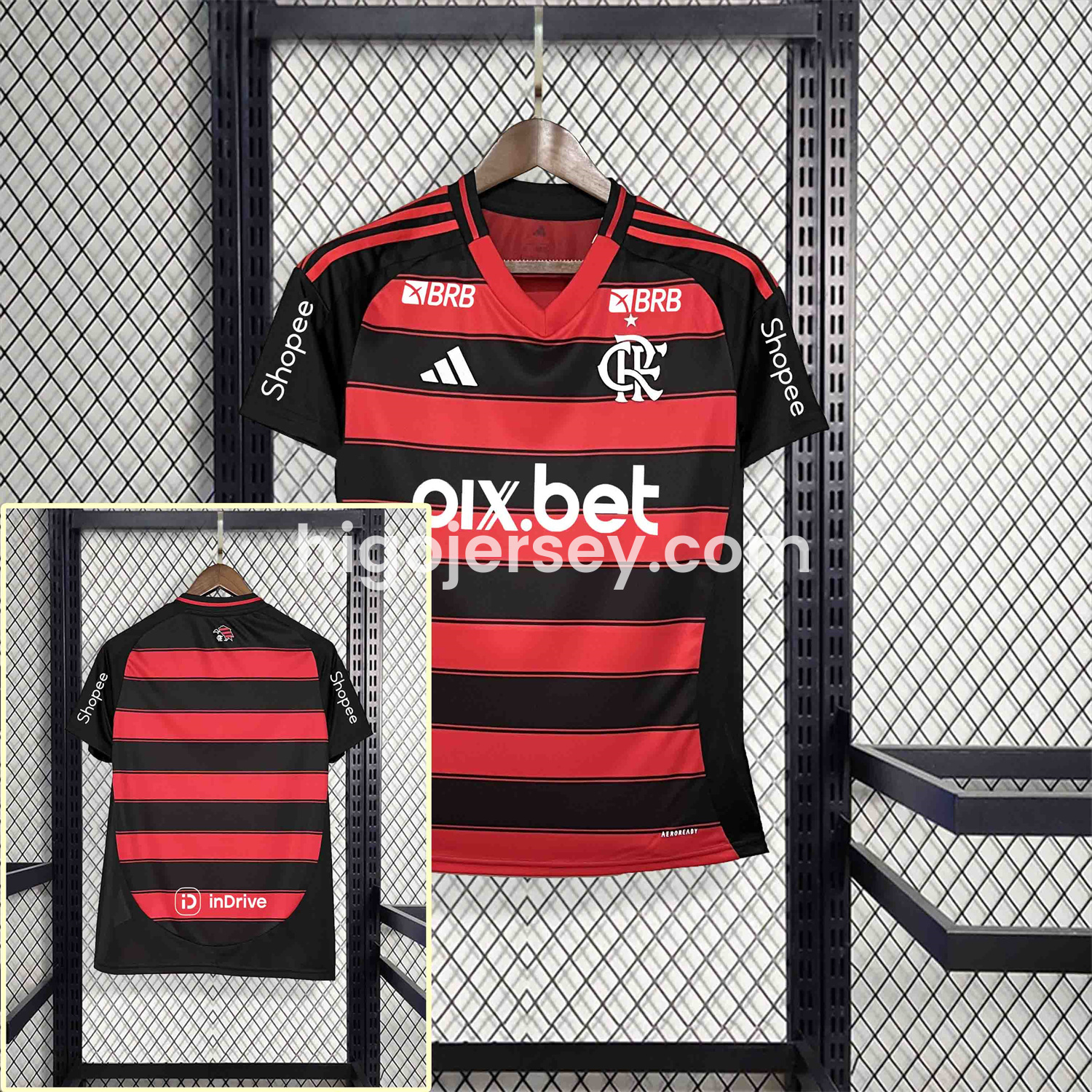 Higojerseys-Women's Flamengo 25-26 Home Jersey with Sponsors