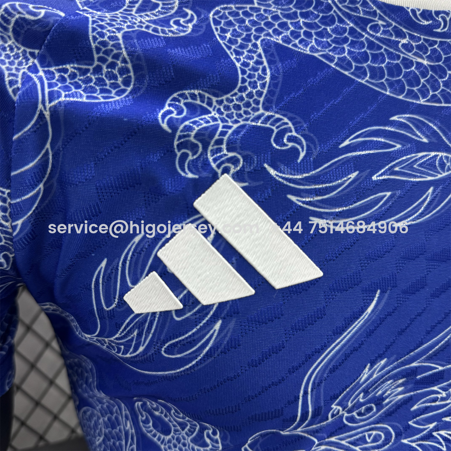 Higojerseys-Japan 25-26 White Dragon Pattern Blue Special Jersey - Player Version