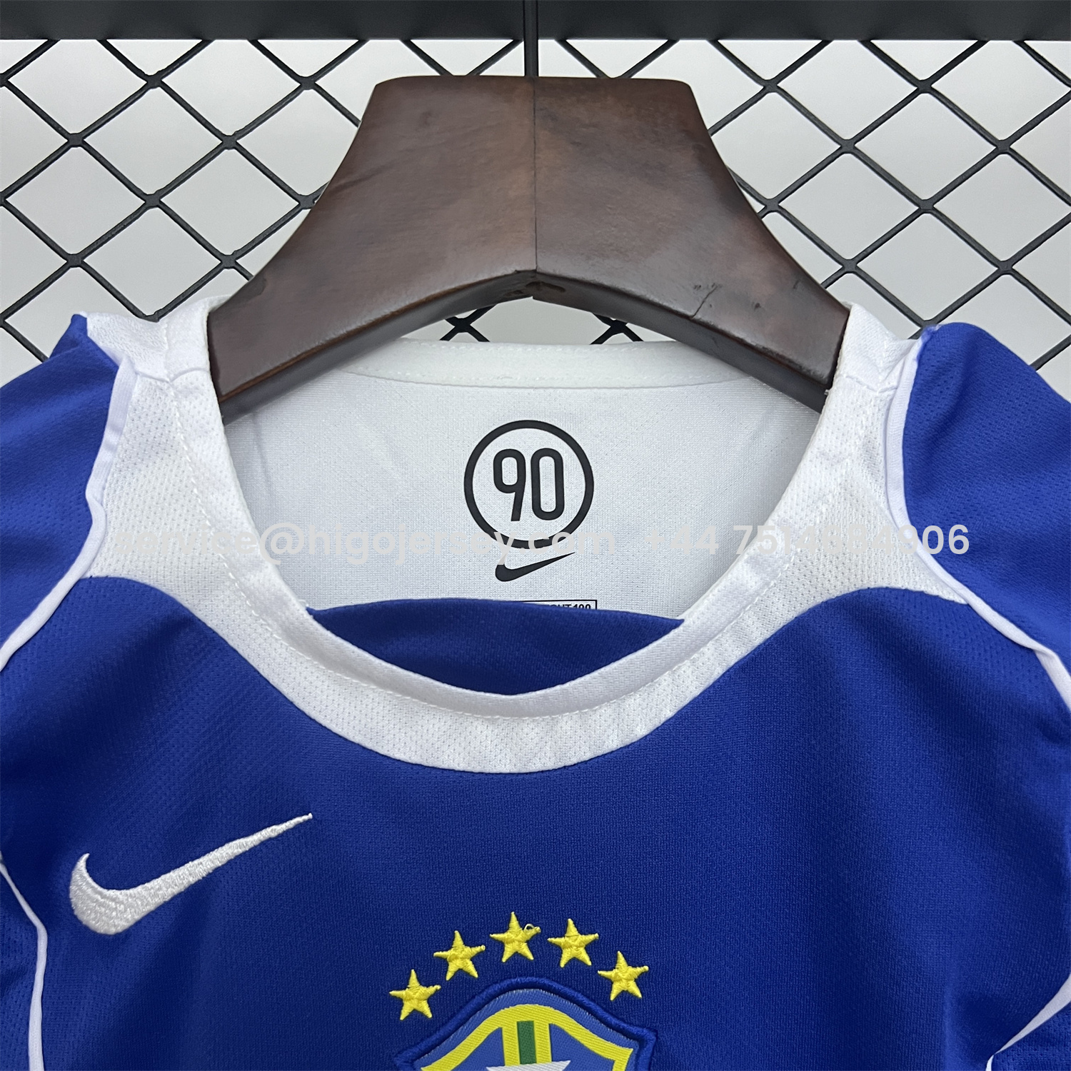 Higojerseys-Retro Brazil 2004 Away Kids Kit