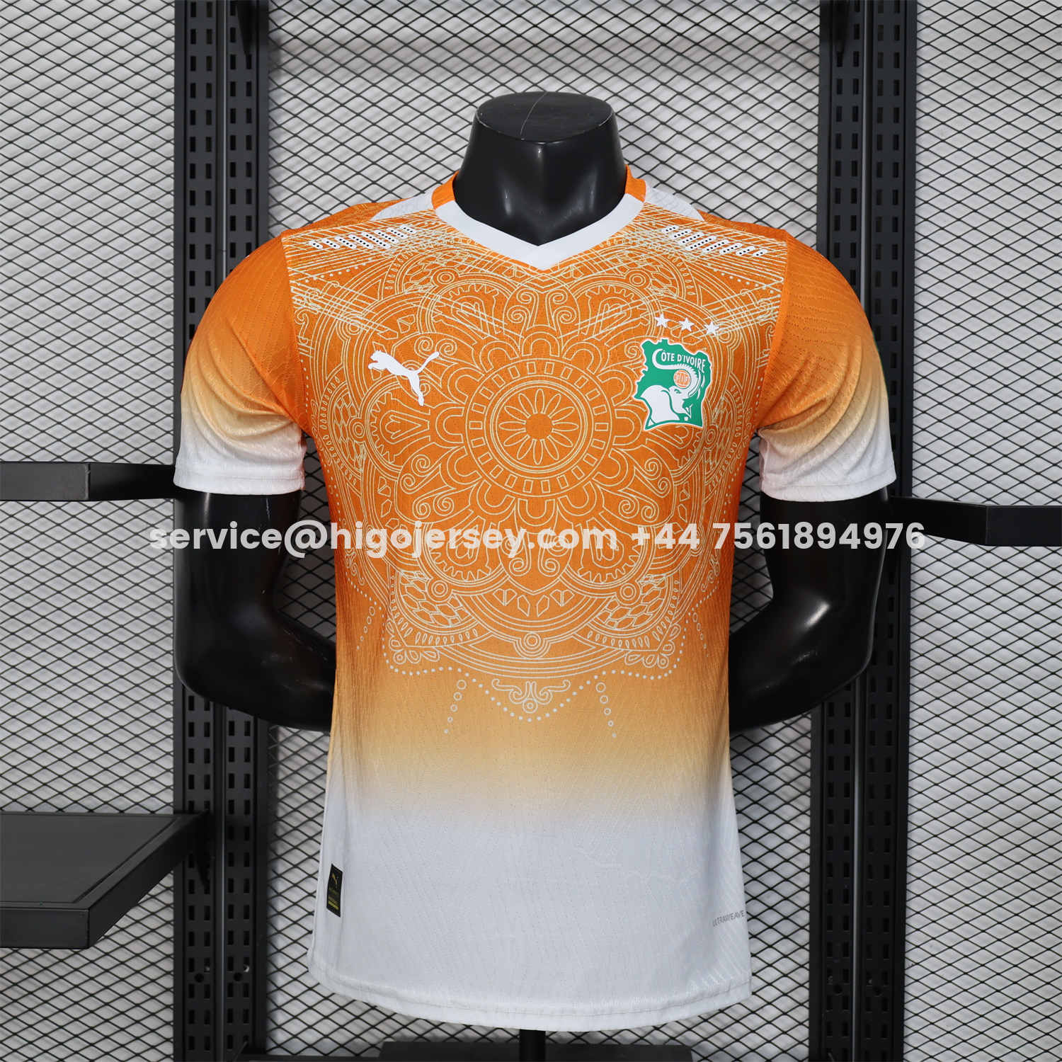 Higojerseys-Ivory Coast 2026 Orange And White Special Jersey - Player Version