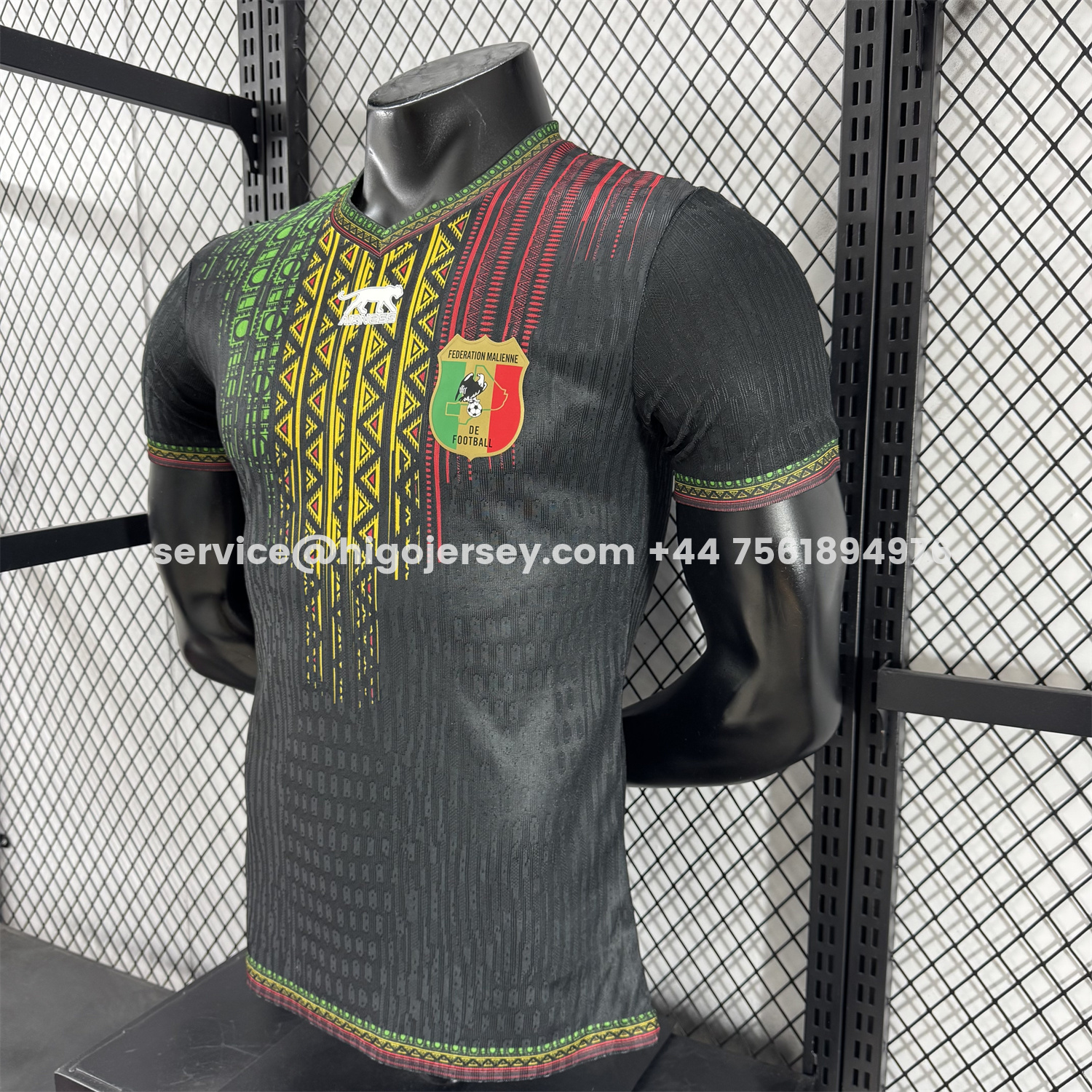 Higojerseys-Mali 2025 Third Black Jersey - Player Version