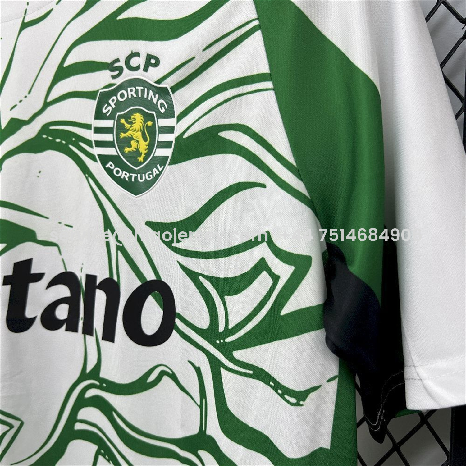 Higojerseys-Sporting CP 25-26 Green Lion Special White Jersey - Fans Version