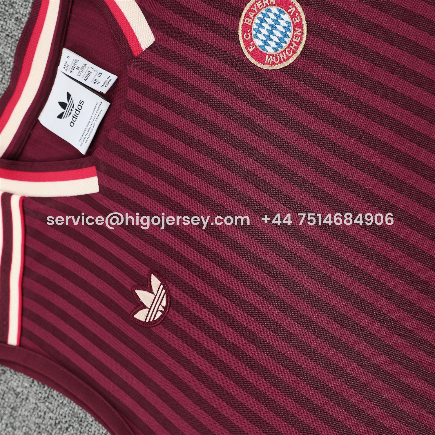 Higojerseys-Bayern Munich 25-26 Vest Training Set - Wine Red Lines Vest & Wine Red Lines Shorts