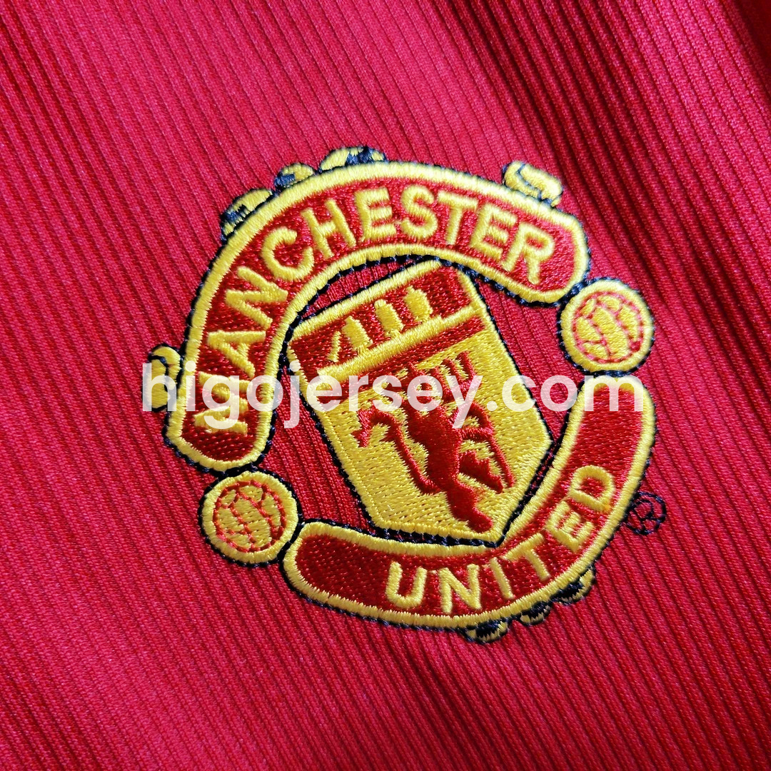 Higojerseys-Retro Manchester United 98-99 Home Long Sleeve Jersey