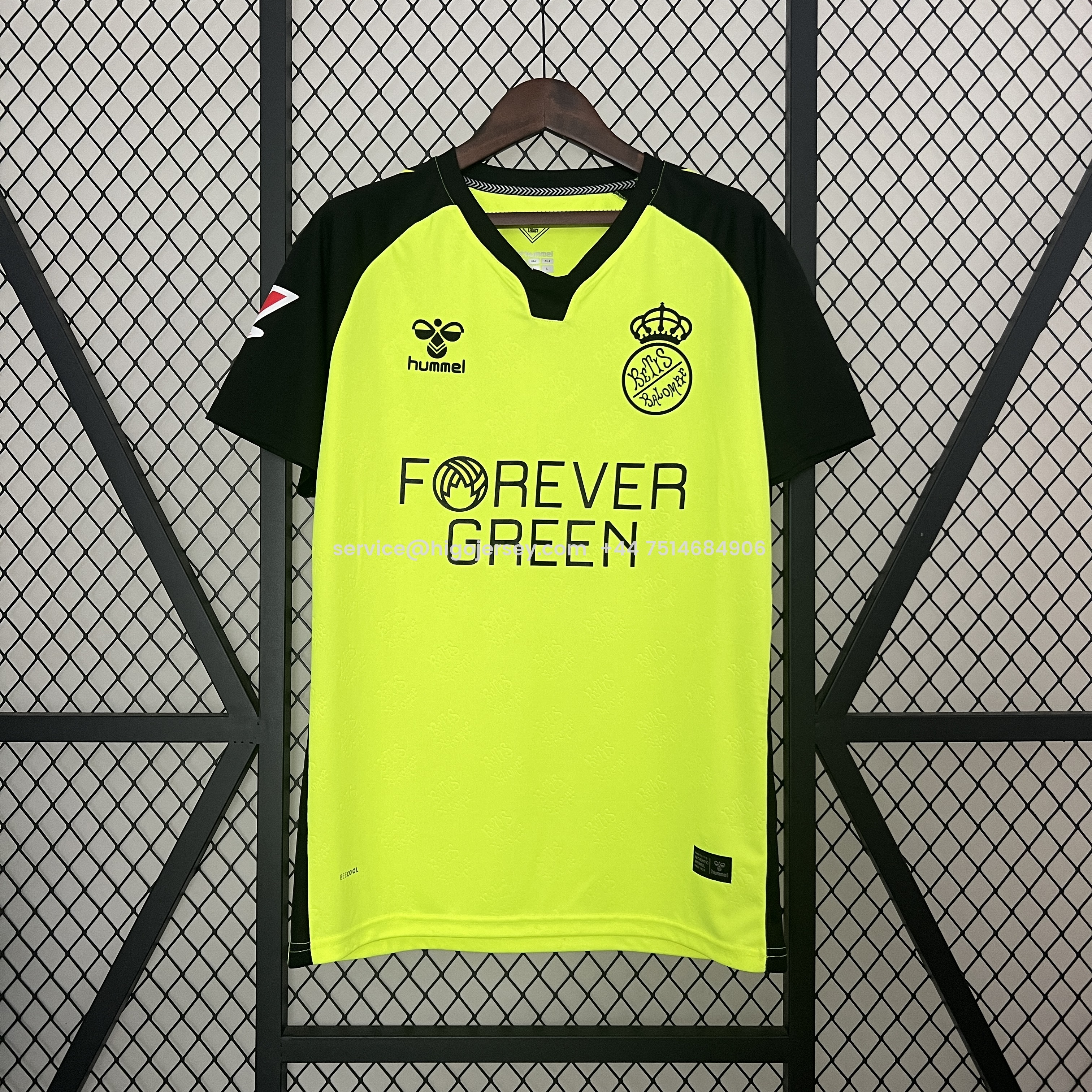 Higojerseys-Real Betis 24-25 Away Jersey with Sponsor - Fans Version