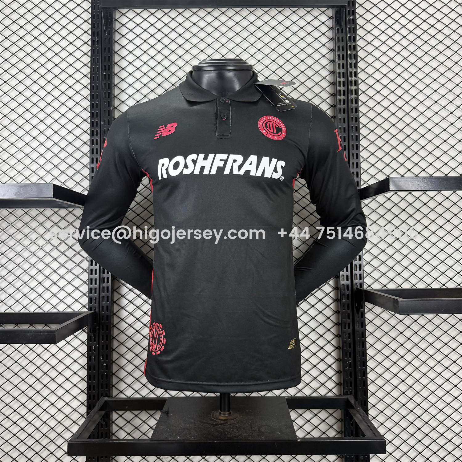 Higojerseys-Toluca 25-26 Third Black Long Sleeves Jersey - Player Version