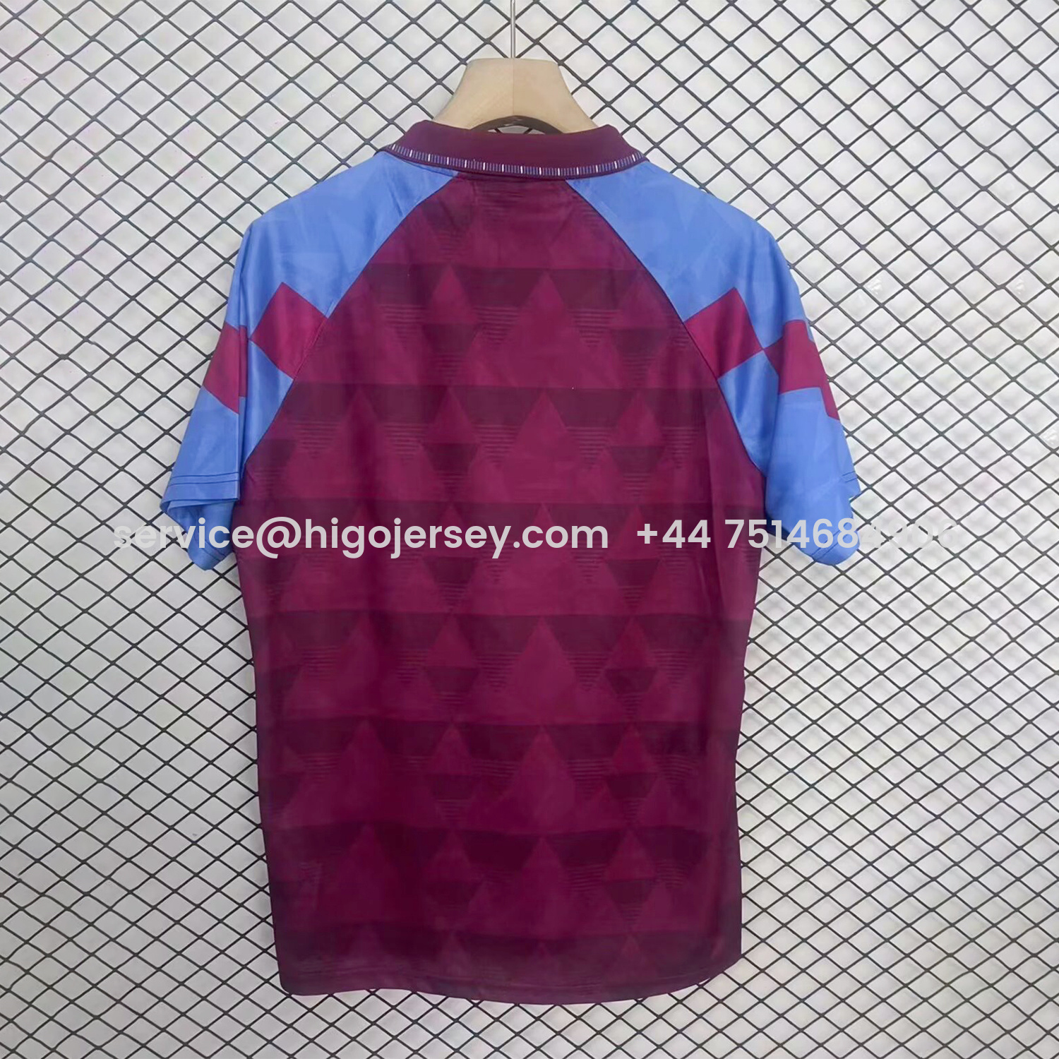 Higojerseys-Retro Aston Villa 1990-92 Home Jersey