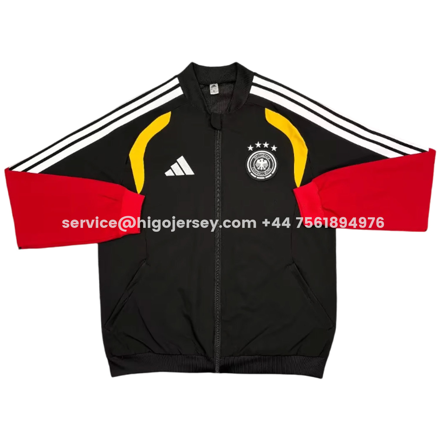 Higojerseys-Germany 2026 Windbreaker Jacket - Black And Red