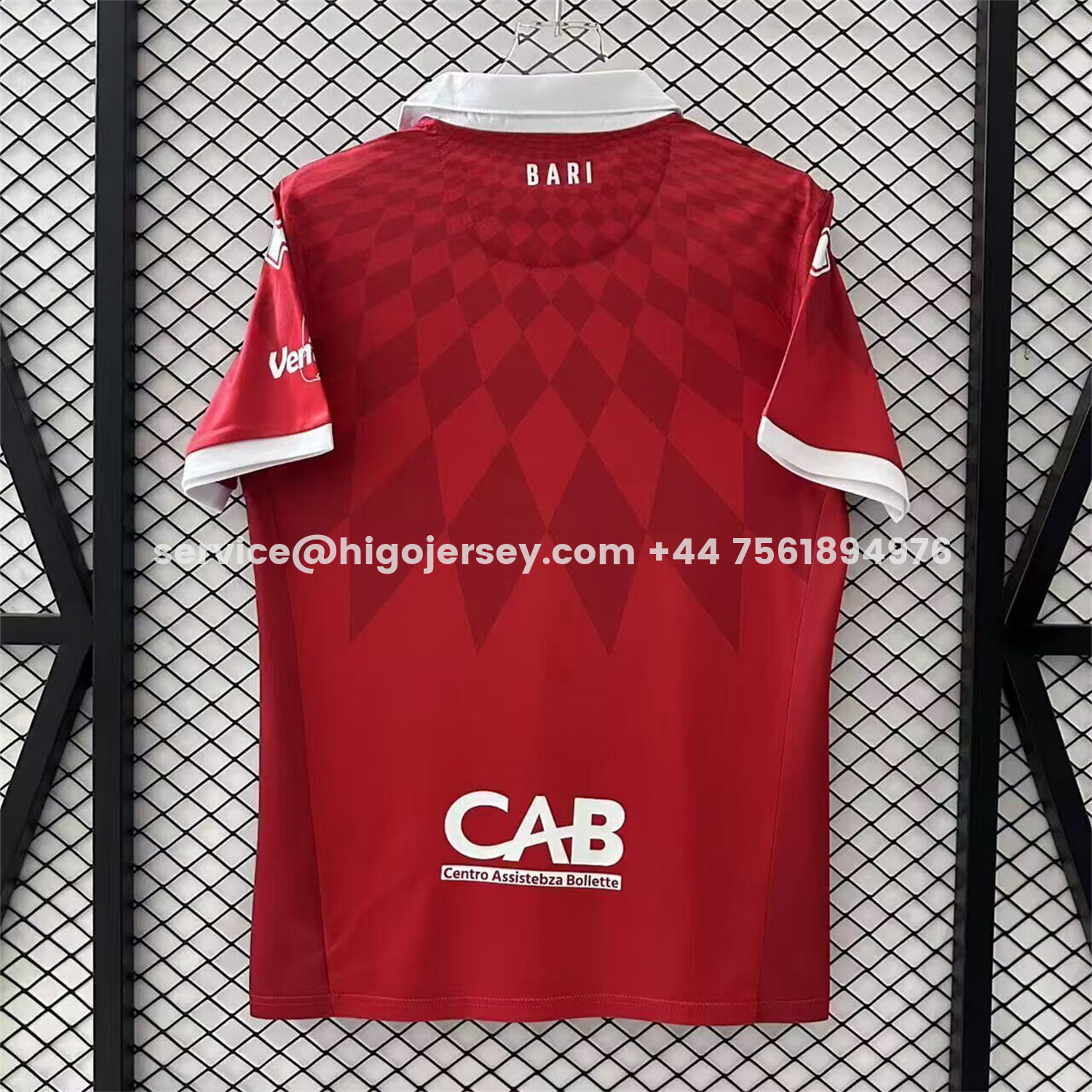 Higojerseys-SSC Bari 25-26 Away Red Jersey - Fans Version