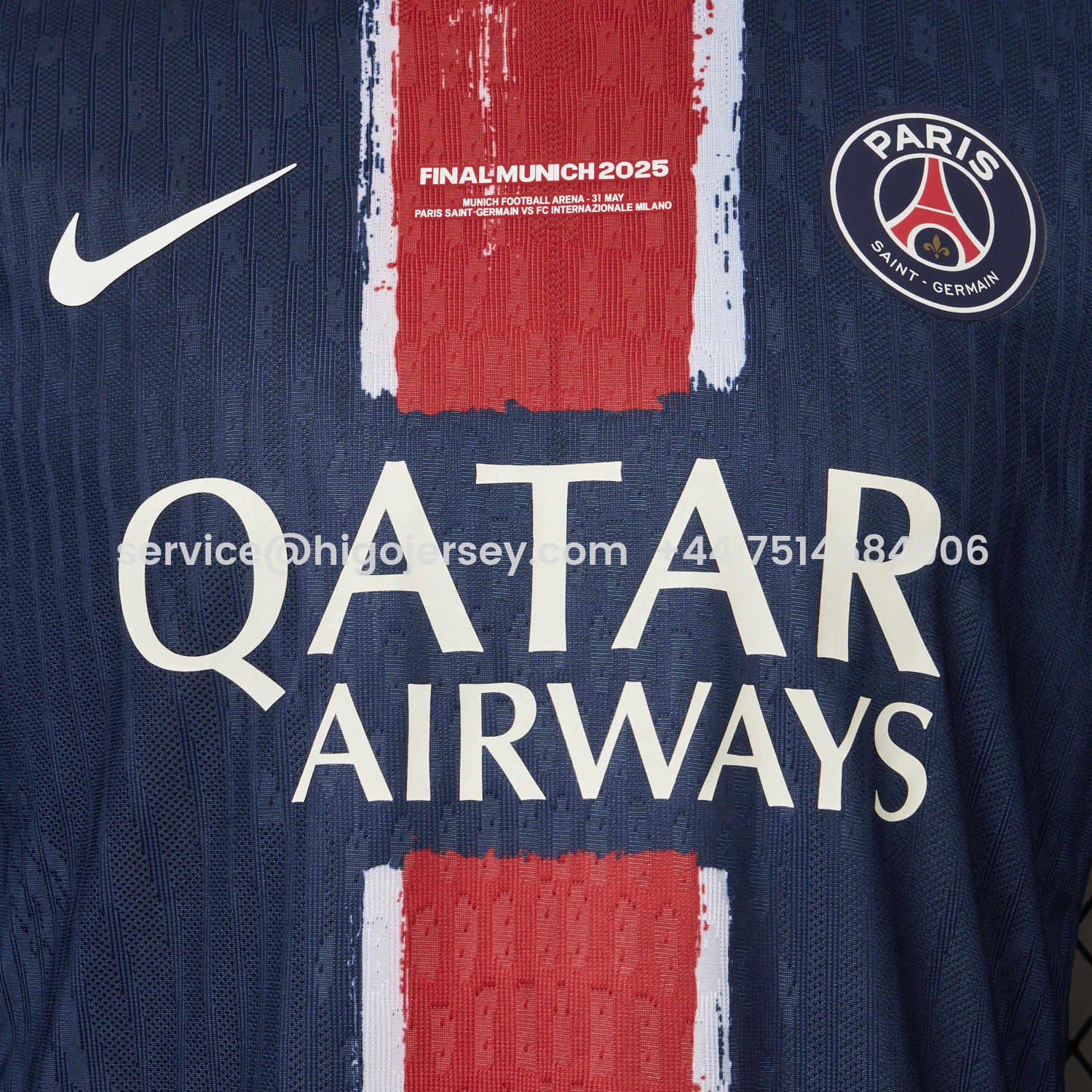 Higojerseys-Paris Saint-Germain PSG 24-25 Home Champions League Final Jersey - Player Version