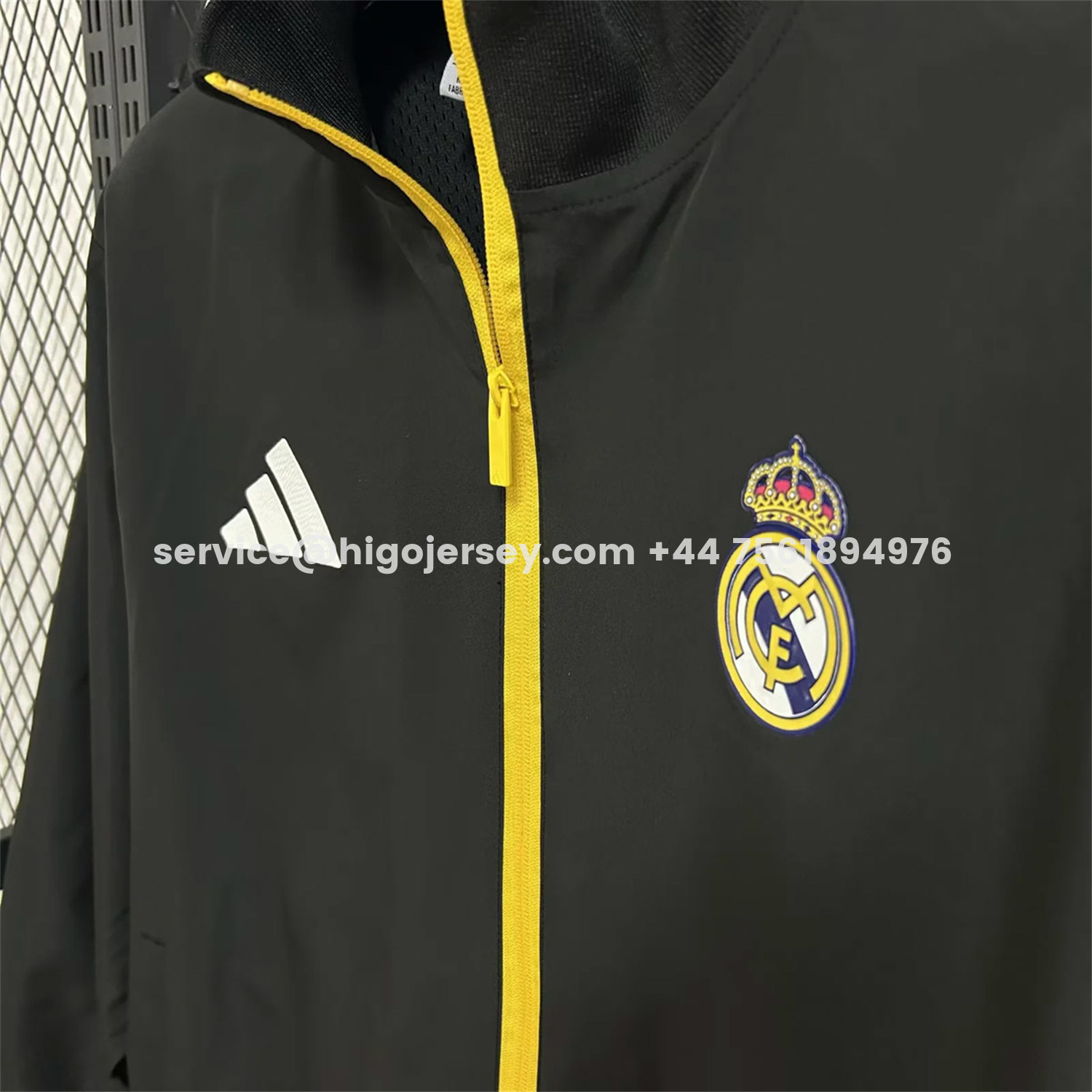 Higojerseys-Real Madrid 25-26 Windbreaker Jacket - Black