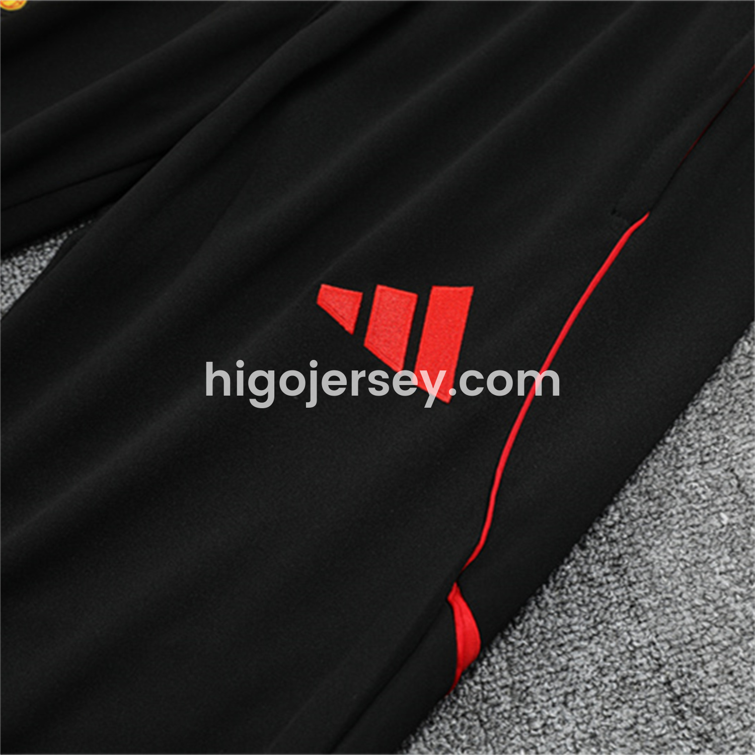 Higojerseys-Manchester United 25-26 Long Sleeves Training Set - Red-Black Top & Black Pants