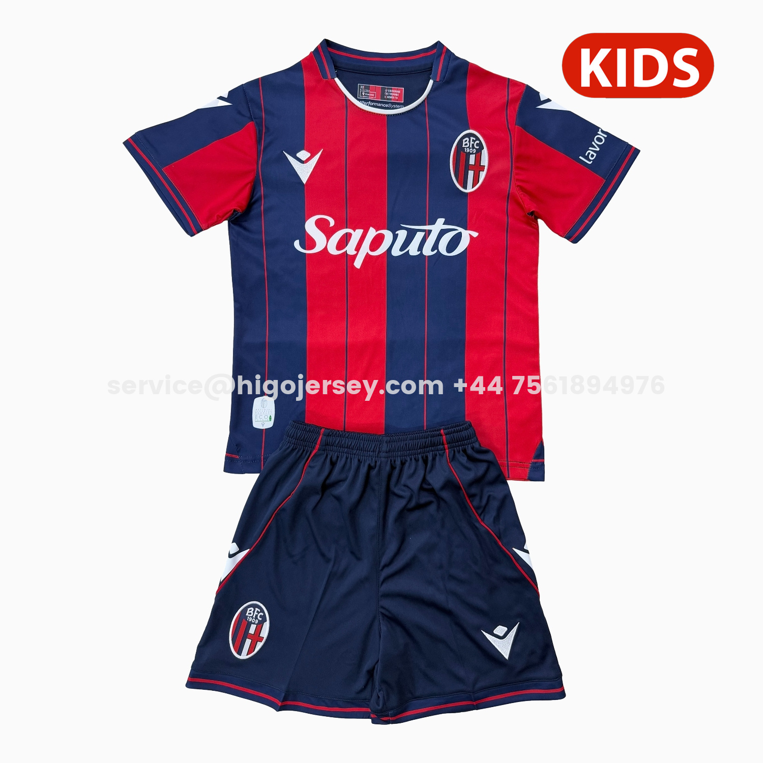 Higojerseys-Bologna 25-26 Home Kids Kit