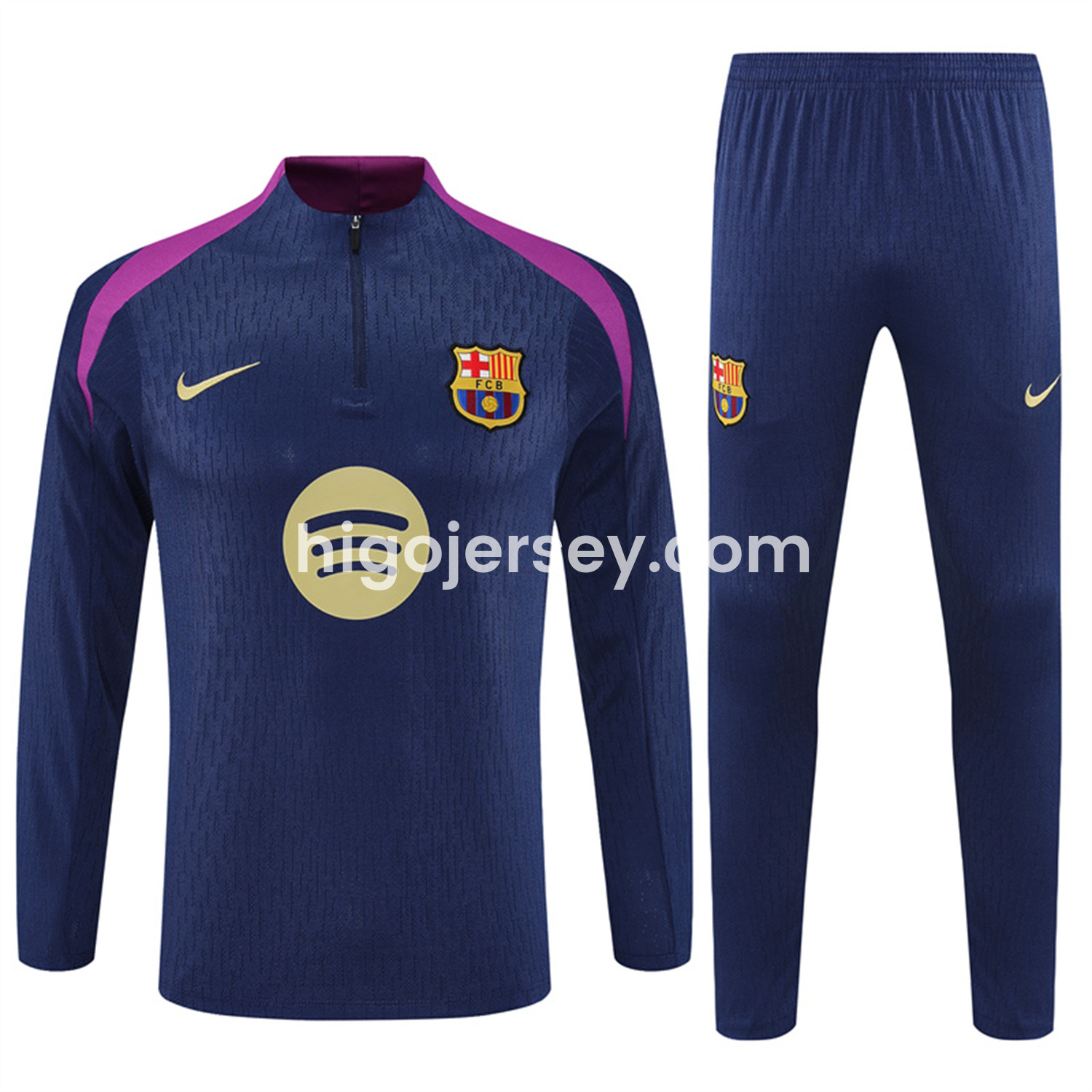 Higojerseys-Barcelona 25-26 Long Sleeves Training Set - Royal Blue top & Royal Blue Pants