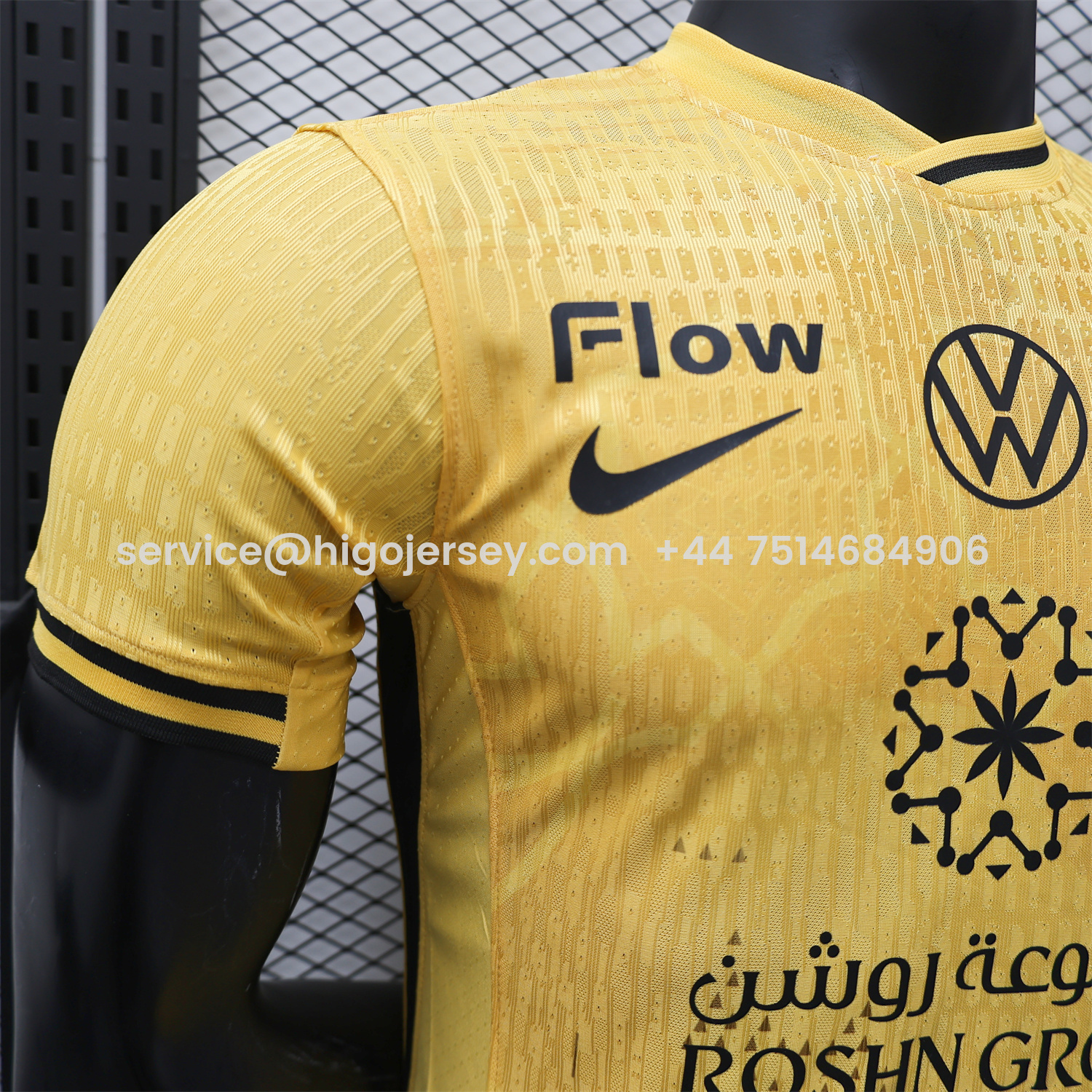 Higojerseys-Al Ittihad Jeddah United 25-26 Third Yellow Jersey - Player Version
