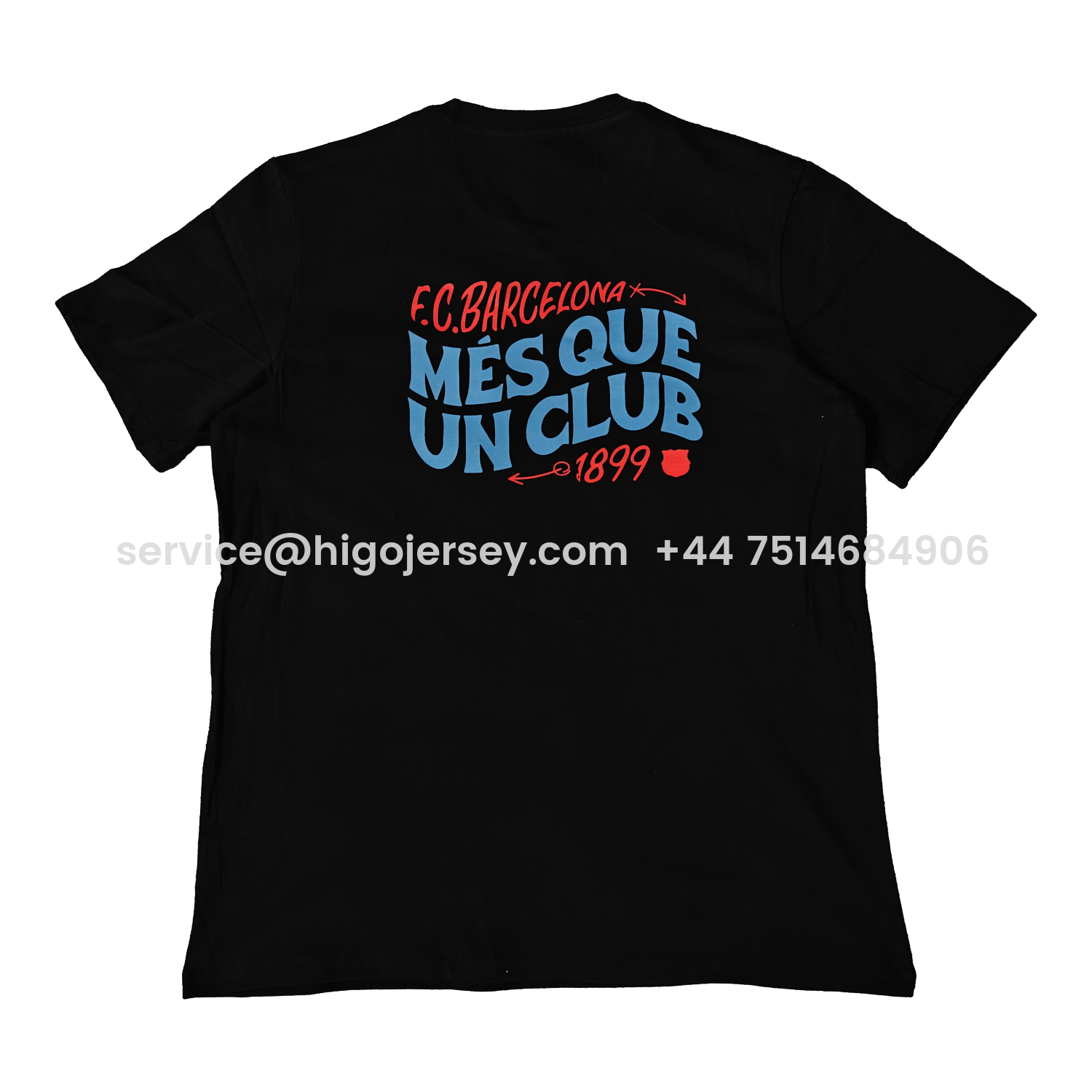 Higojerseys-Barcelona Més Que Un Club Skateboard Aesthetics T-shirt【Black】
