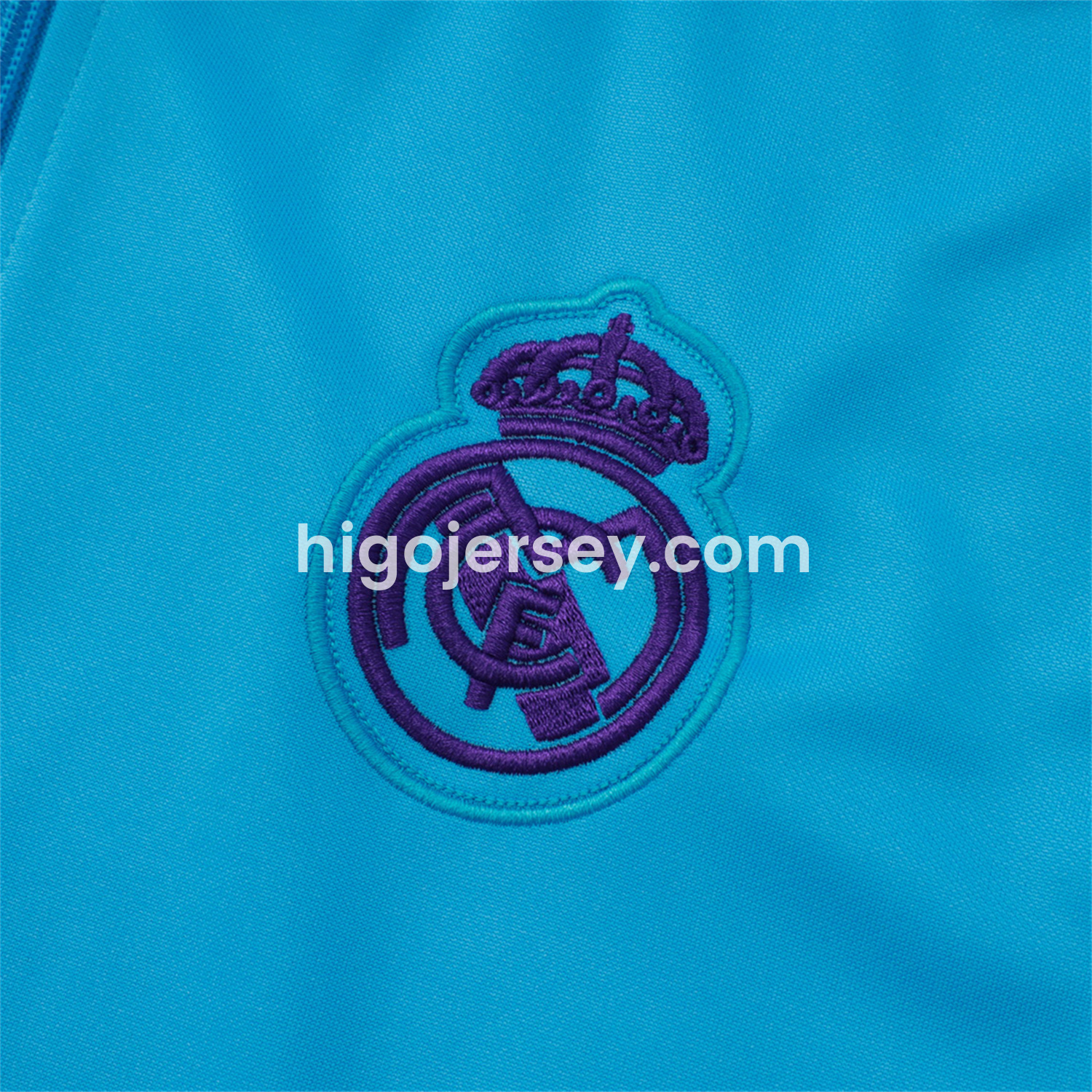 Higojerseys-Real Madrid 25-26 Throwback Trefoil Jacket Training Tracksuit - Blue Jackets & Purple Pants