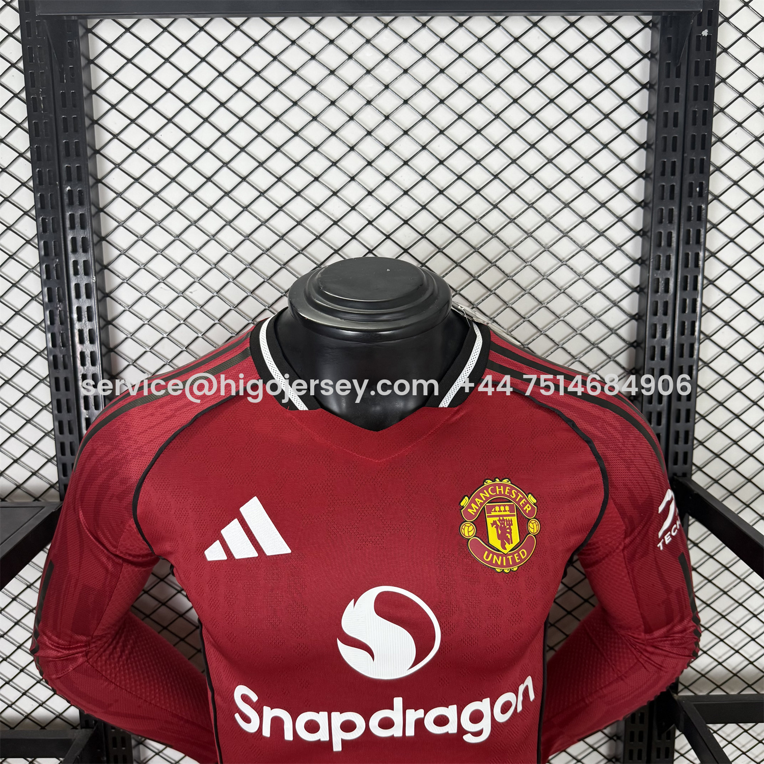 Higojerseys-Manchester United 25-26 Home Long Sleeves Jersey - Player Version