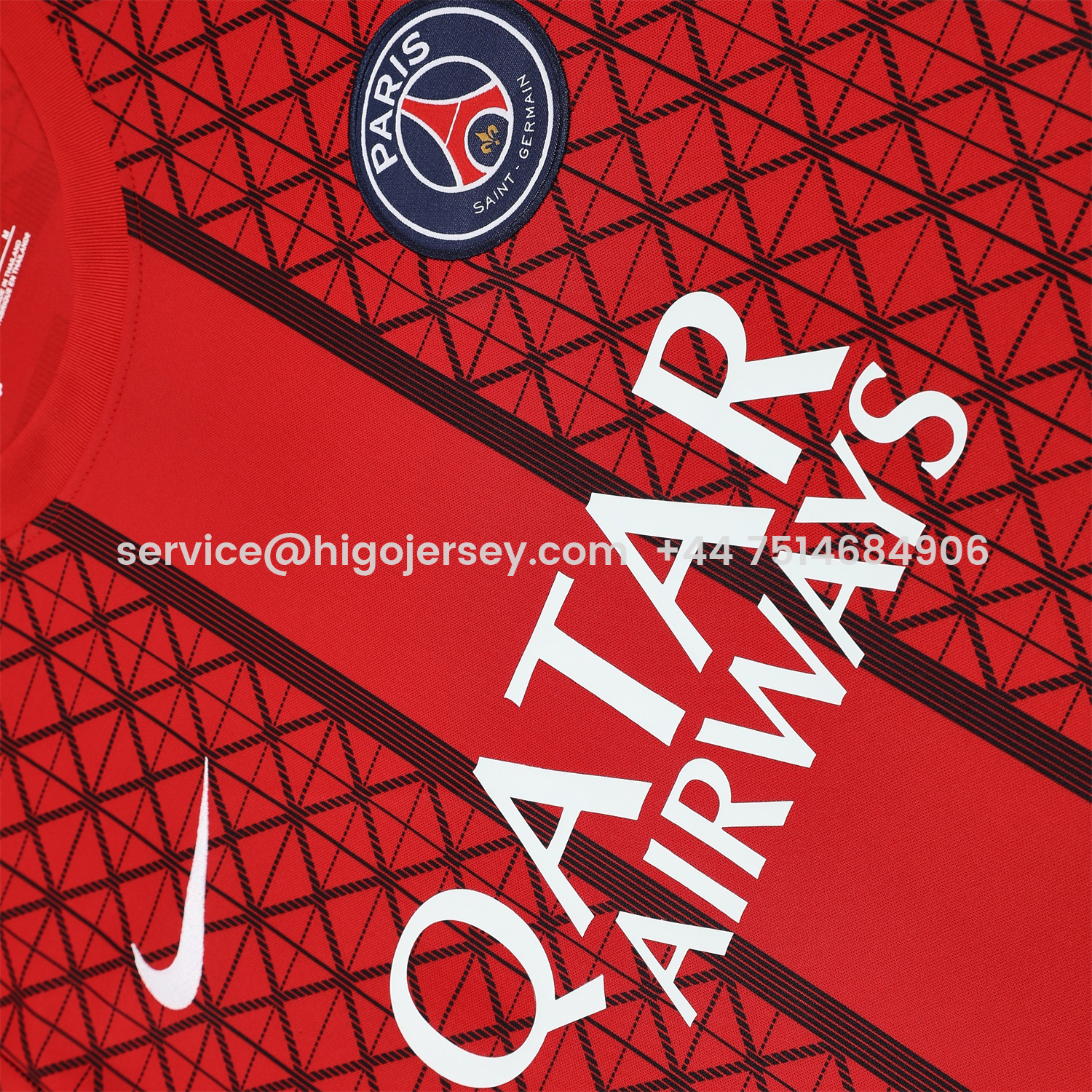Higojerseys-Paris Saint-Germain PSG 25-26 Short-Sleeve Training Set - Red Top & Deep Blue Shorts