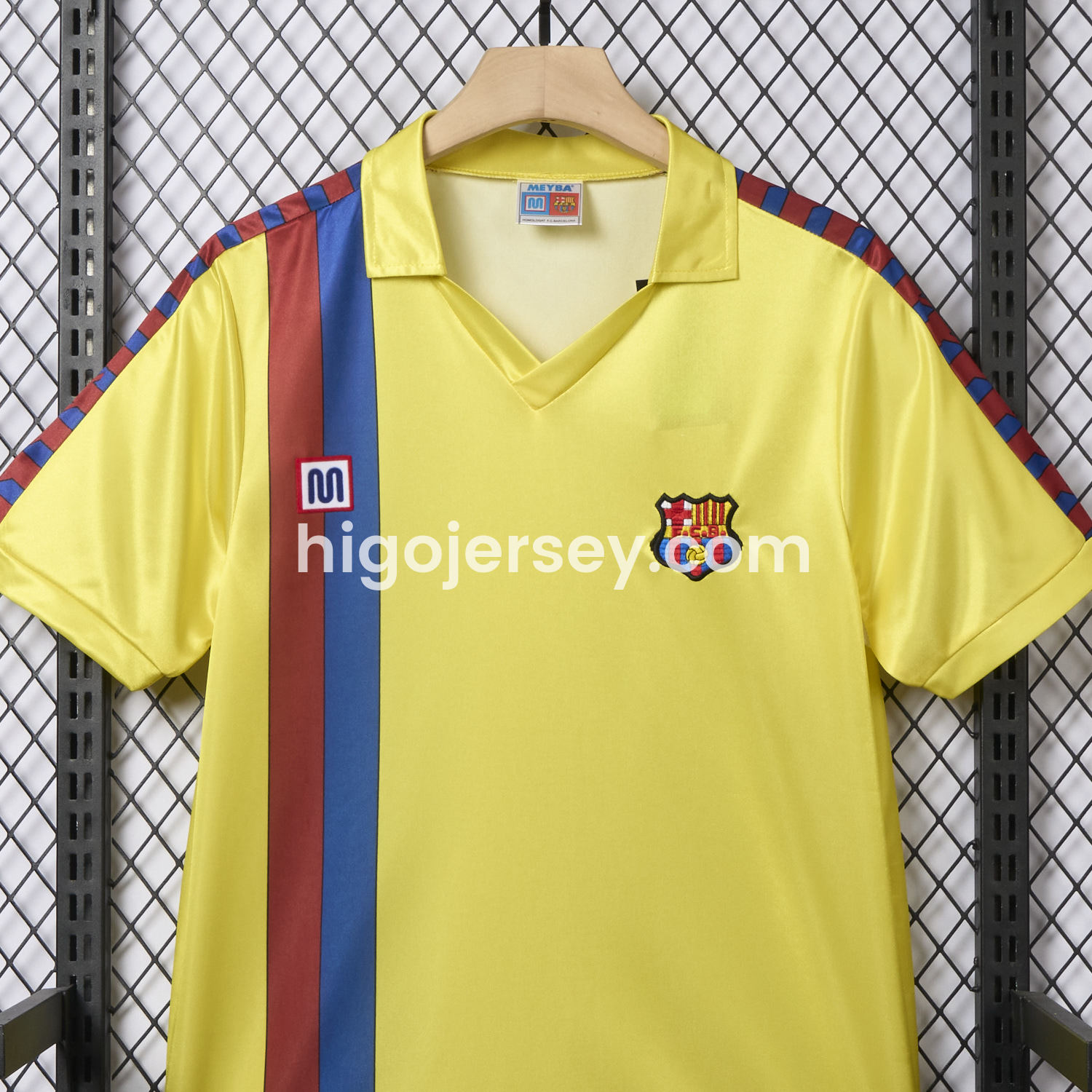 Higojerseys-Retro Barcelona 1982-84 Away Yellow Jersey