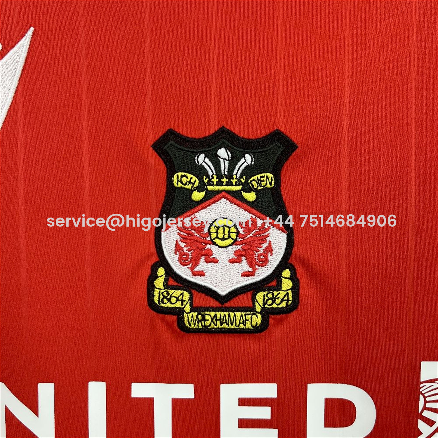 Higojerseys-Wrexham 25-26 Home Jersey - Fans Version