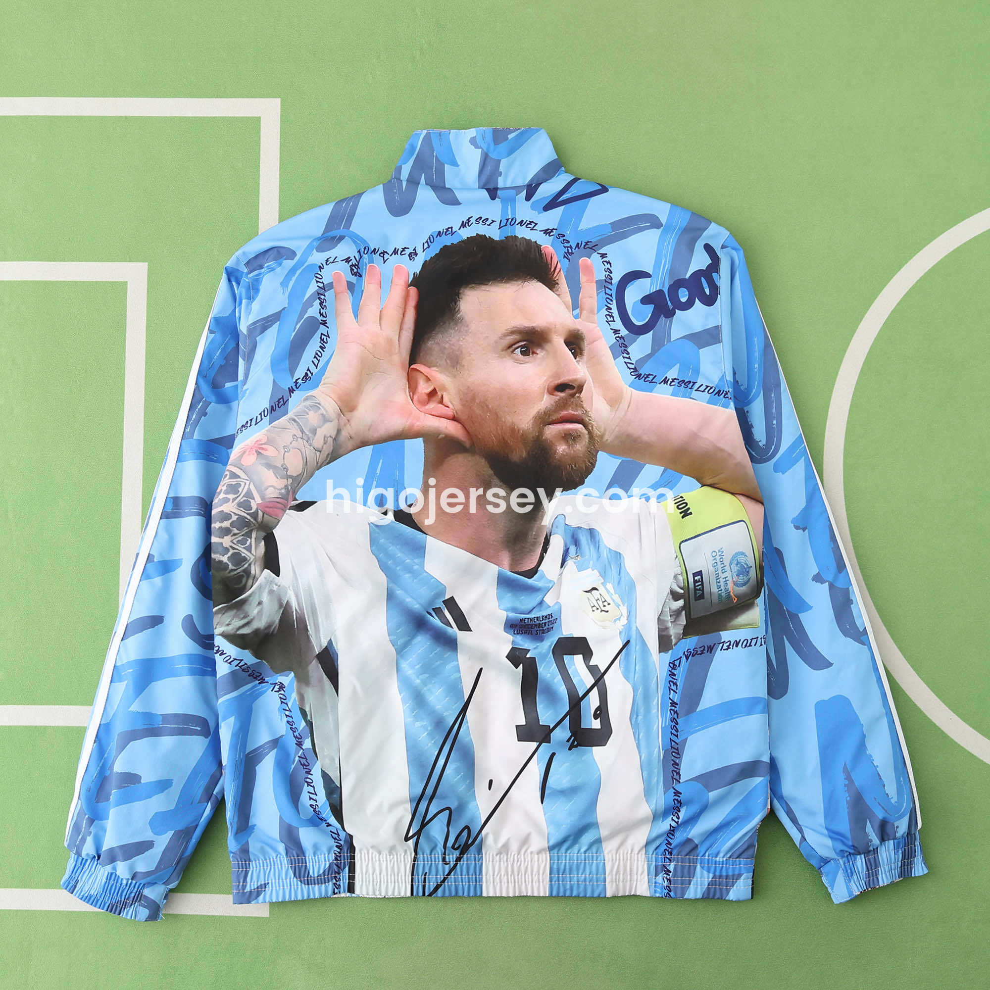 Higojerseys-Argentina 24-25 Blue Double Sided Reversible Windbreaker - 2024 Copa America Championship