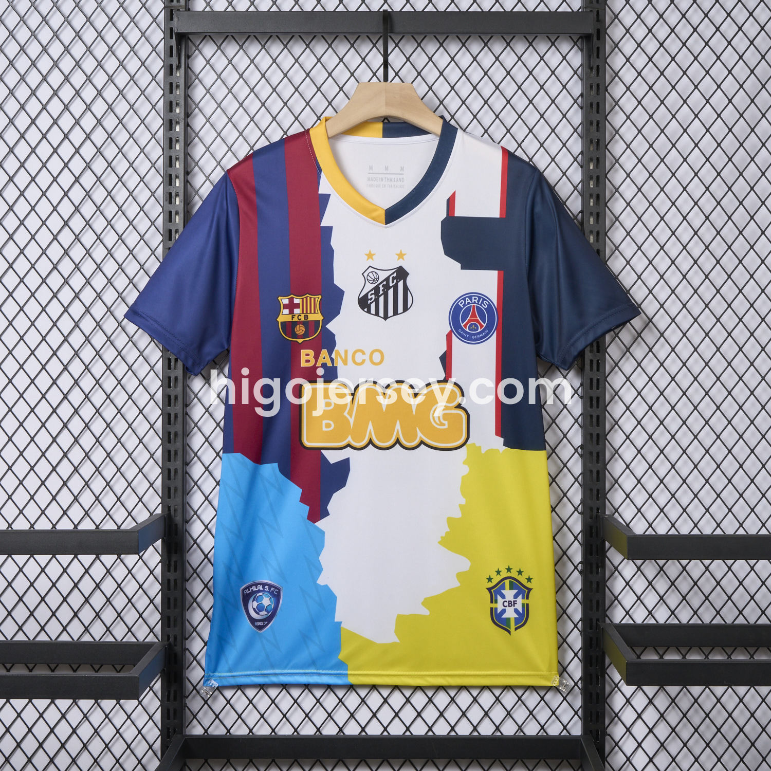 Higojerseys-Neymar Career Commemorative Jersey - Fans Version - Barcelona Brazil Paris Saint-Germain PSG Santos Al Hilal SFC