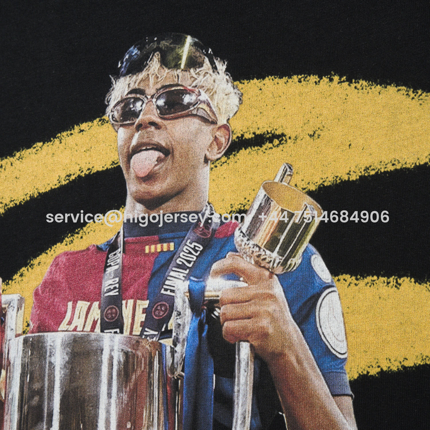 Higojerseys-Barcelona Yamal Copa Del Rey Unisex Pure Cotton T-shirt