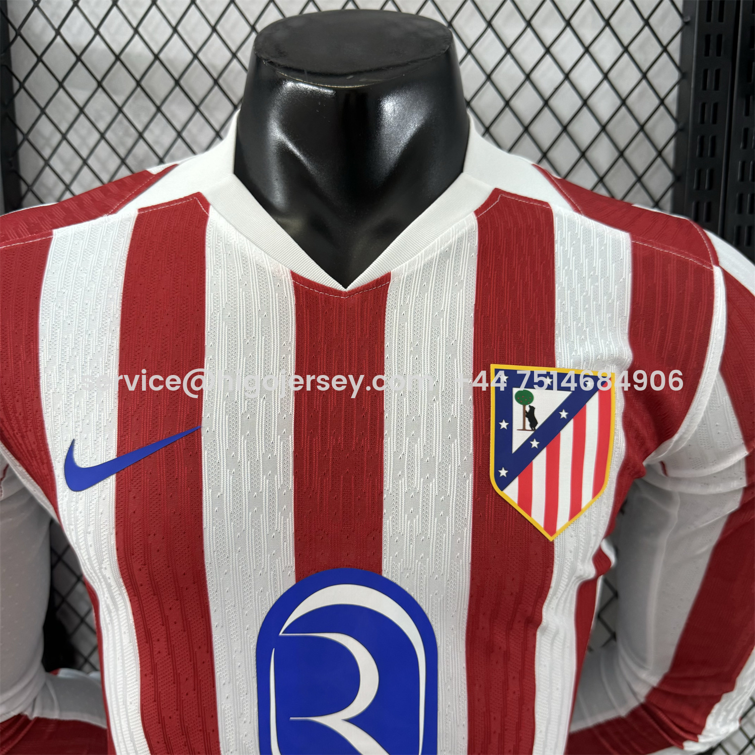 Higojerseys-Atletico Madrid 25-26 Home Long Sleeves Jersey - Player Version