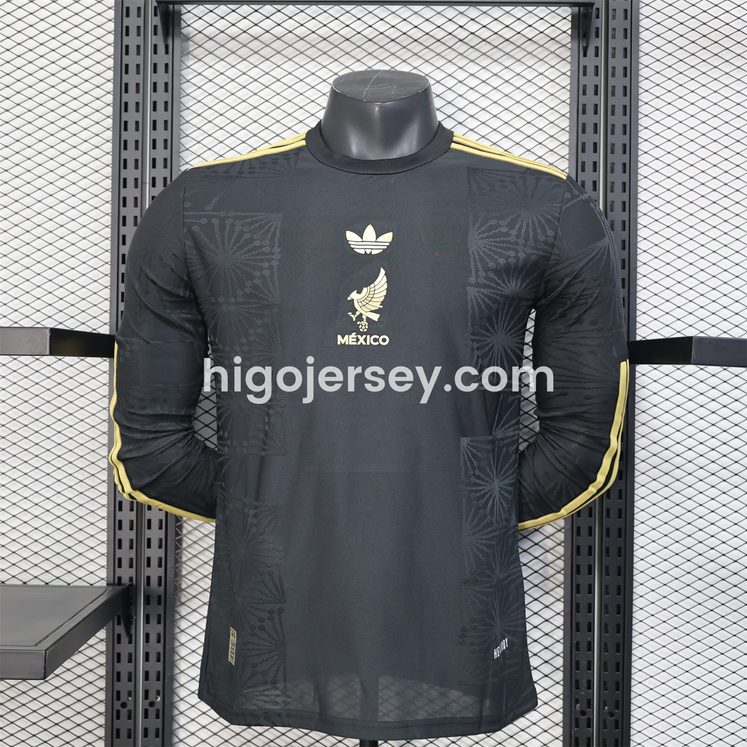 Higojerseys-Mexico 2025 Gold Cup Black Long Sleeves Jersey - Player Version