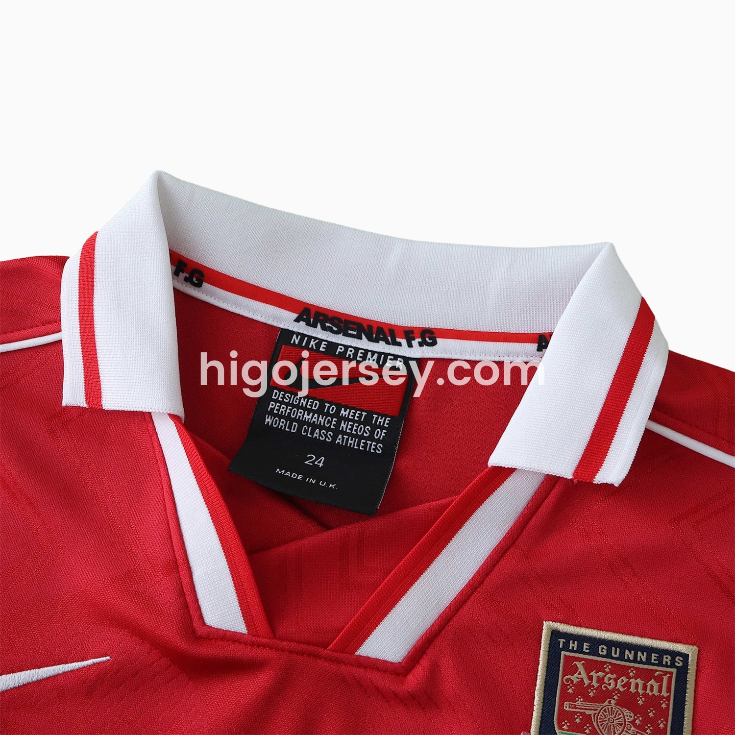 Higojerseys-Retro Arsenal 1996-97 Home Kids Kit