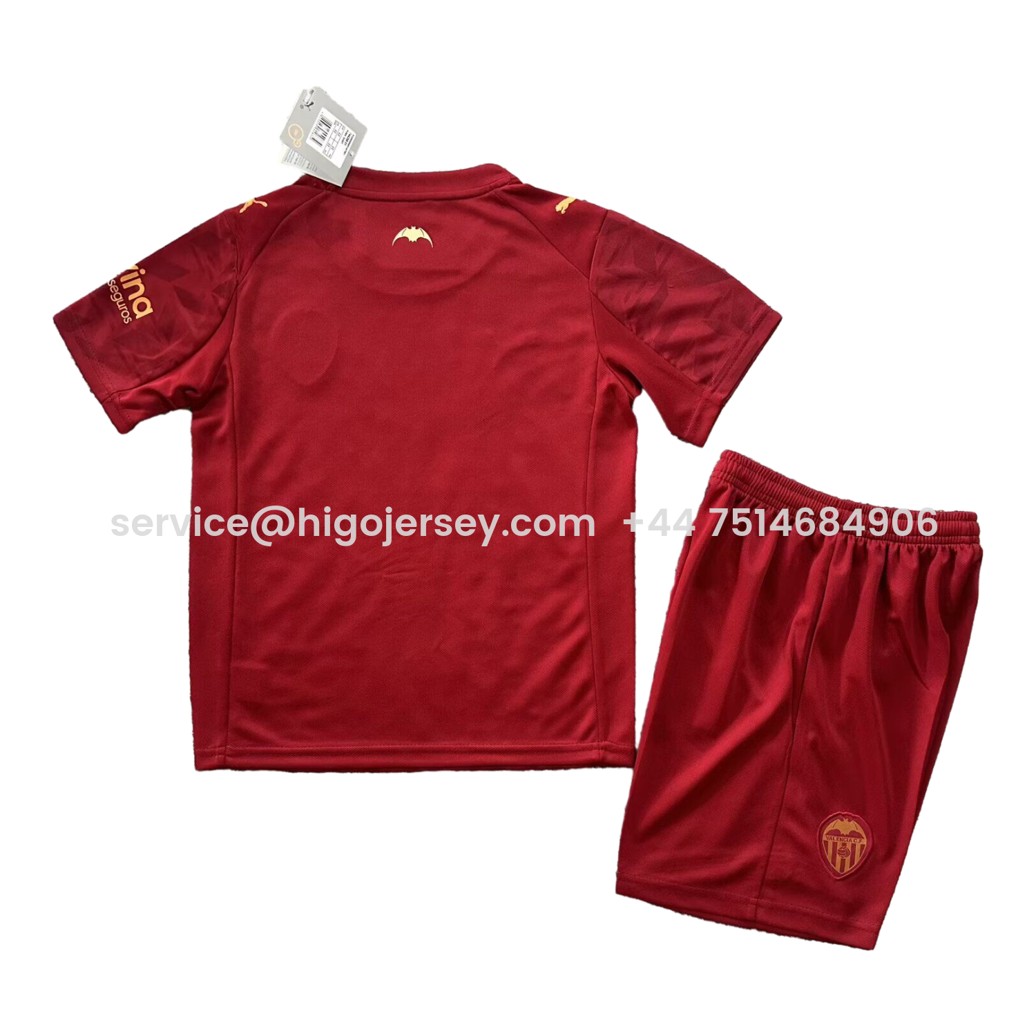 Higojerseys-Valencia 25-26 Away Kids Kit