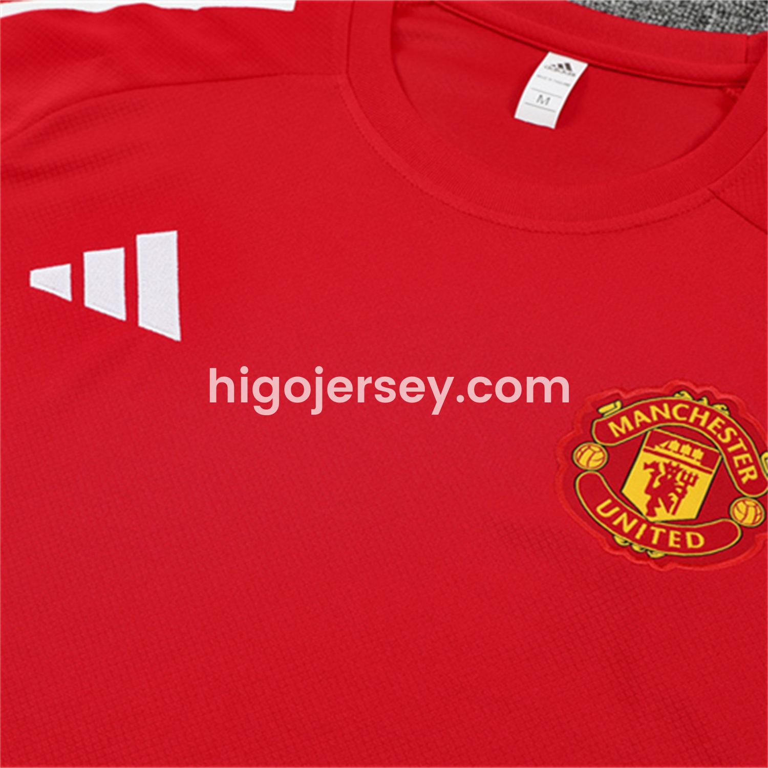 Higojerseys-Manchester United 25-26 Kid Short-Sleeve Training Set - Red Top & Black Shorts