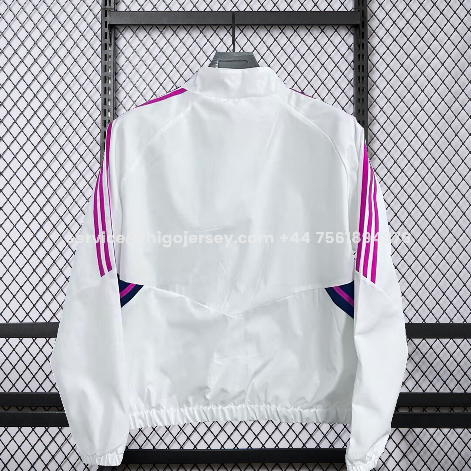 Higojerseys-Arsenal 25-26 Windbreaker Jacket - White And Purple