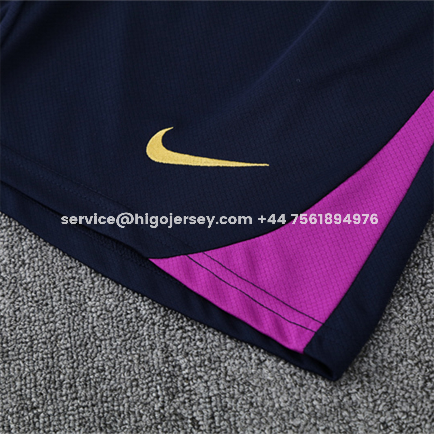 Higojerseys-Barcelona 25-26 Short-Sleeve Training Set - Purple Top & Deep Blue Shorts