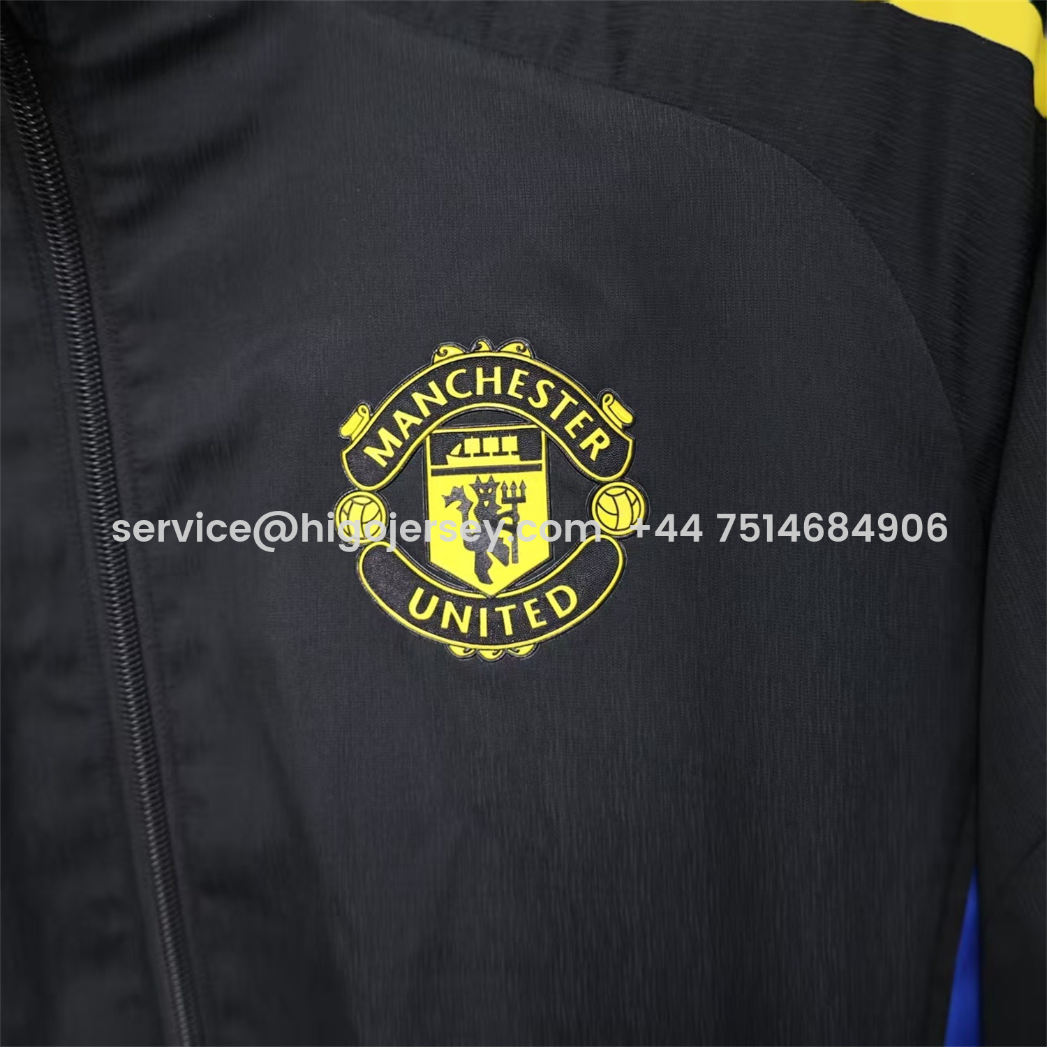 Higojerseys-Manchester United 25-26 Black Windbreaker Jacket