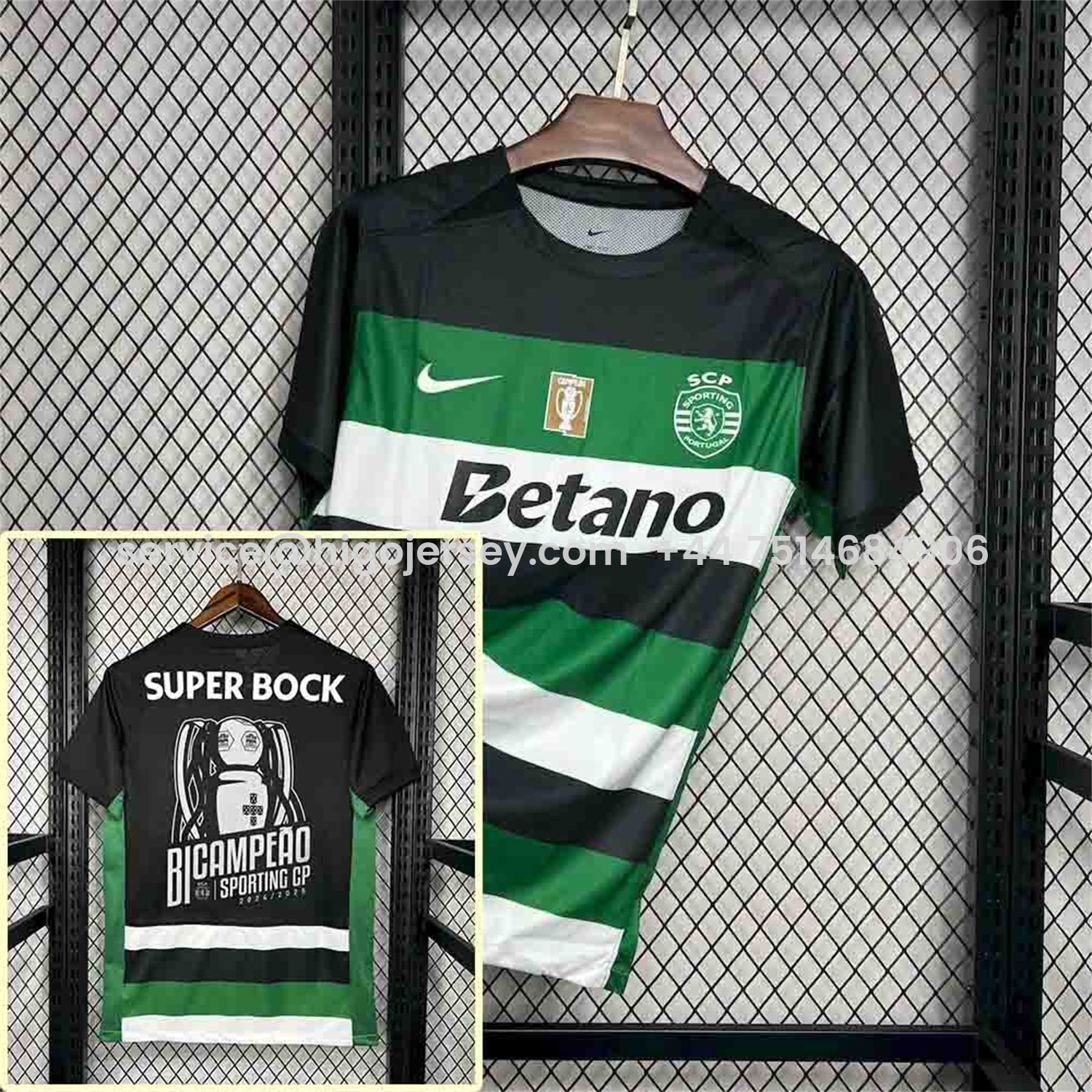 Higojerseys-Sporting CP Portugal 24-25 Home Jersey - Fans Version - Champion Version