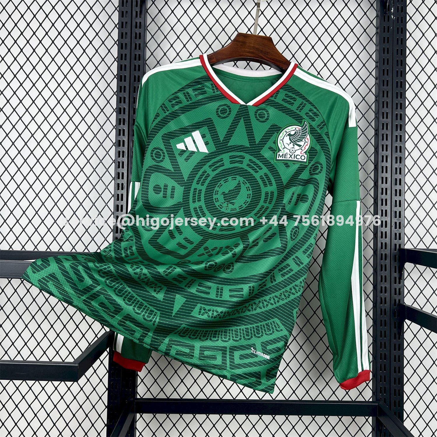 Higojerseys-Mexico 2026 Home Long Sleeves Jersey - Fans Version