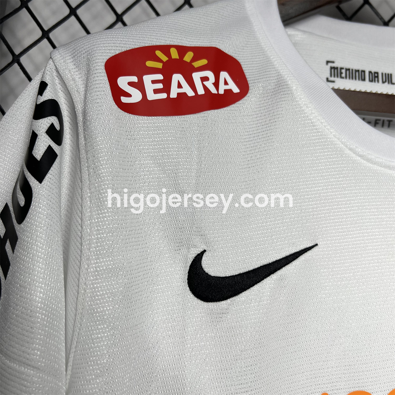 Higojerseys-Retro Santos 2012 Centennial Home Jersey with SEARA Sponsor Patch