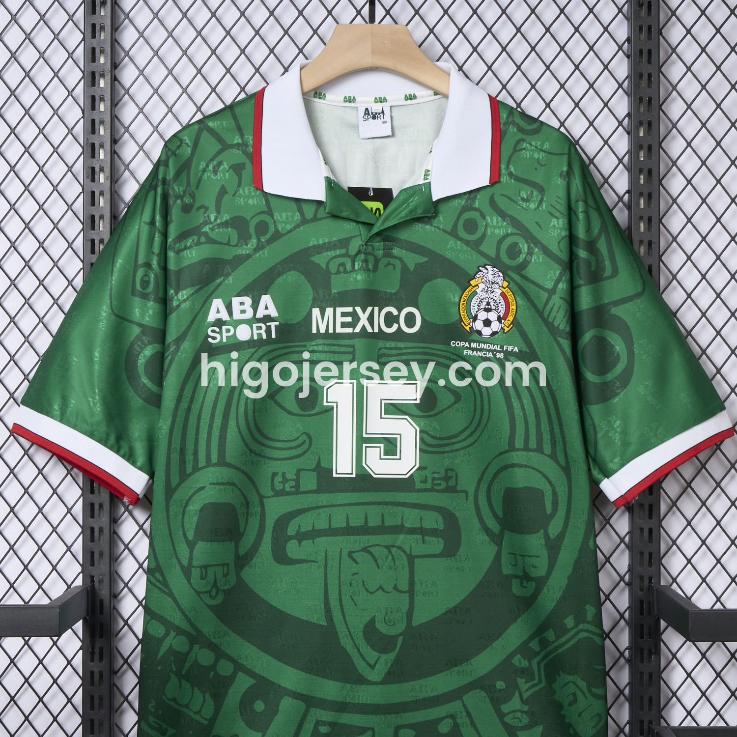 Higojerseys-Retro Mexico 1998 Home Jersey