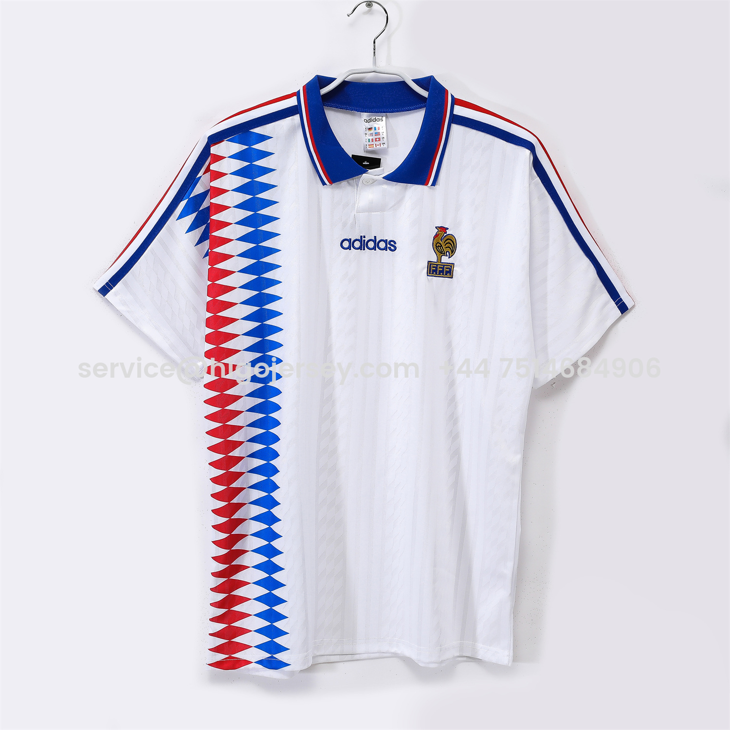 Higojerseys-Retro France 1994 Away Jersey