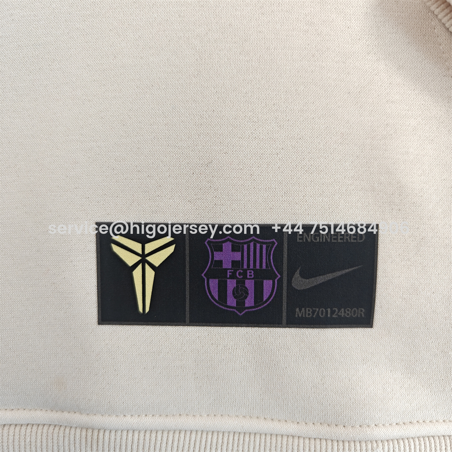 Higojerseys-Barcelona 25-26 KB Logo Unisex Pullover Hoodie