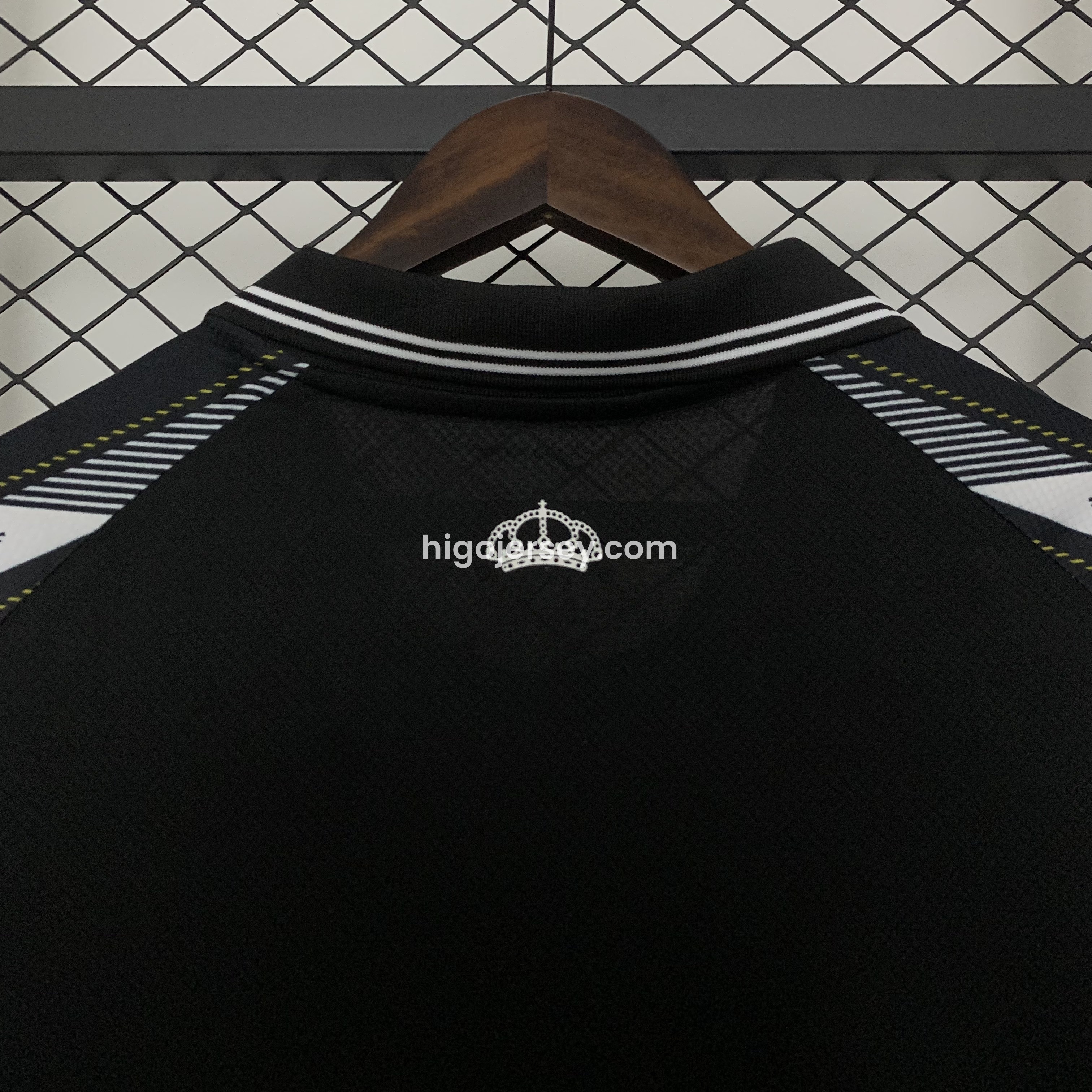 Higojerseys-Real Madrid 25-26 Black Gold White Three Bars Jersey - Fans Version