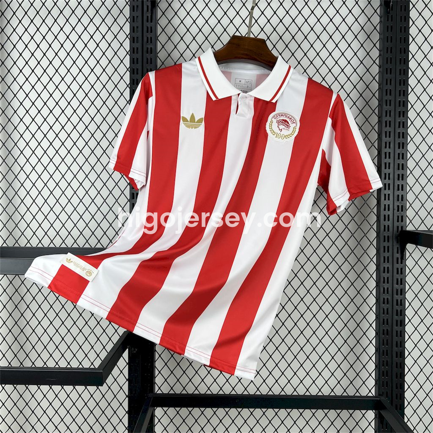 Higojerseys-Olympiacos 2025 100 Years Anniversary Centenary Jersey - Fans Version