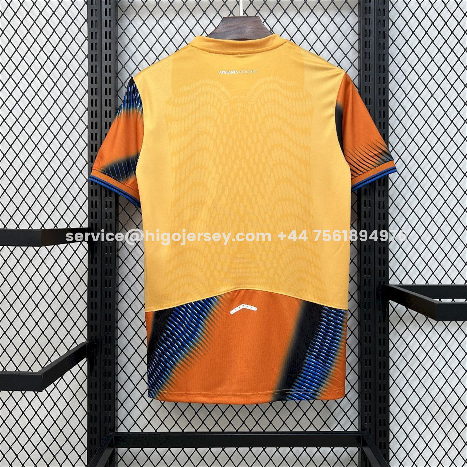 Higojerseys-Atalanta 25-26 Third Orange And Blue Jersey - Fans Version
